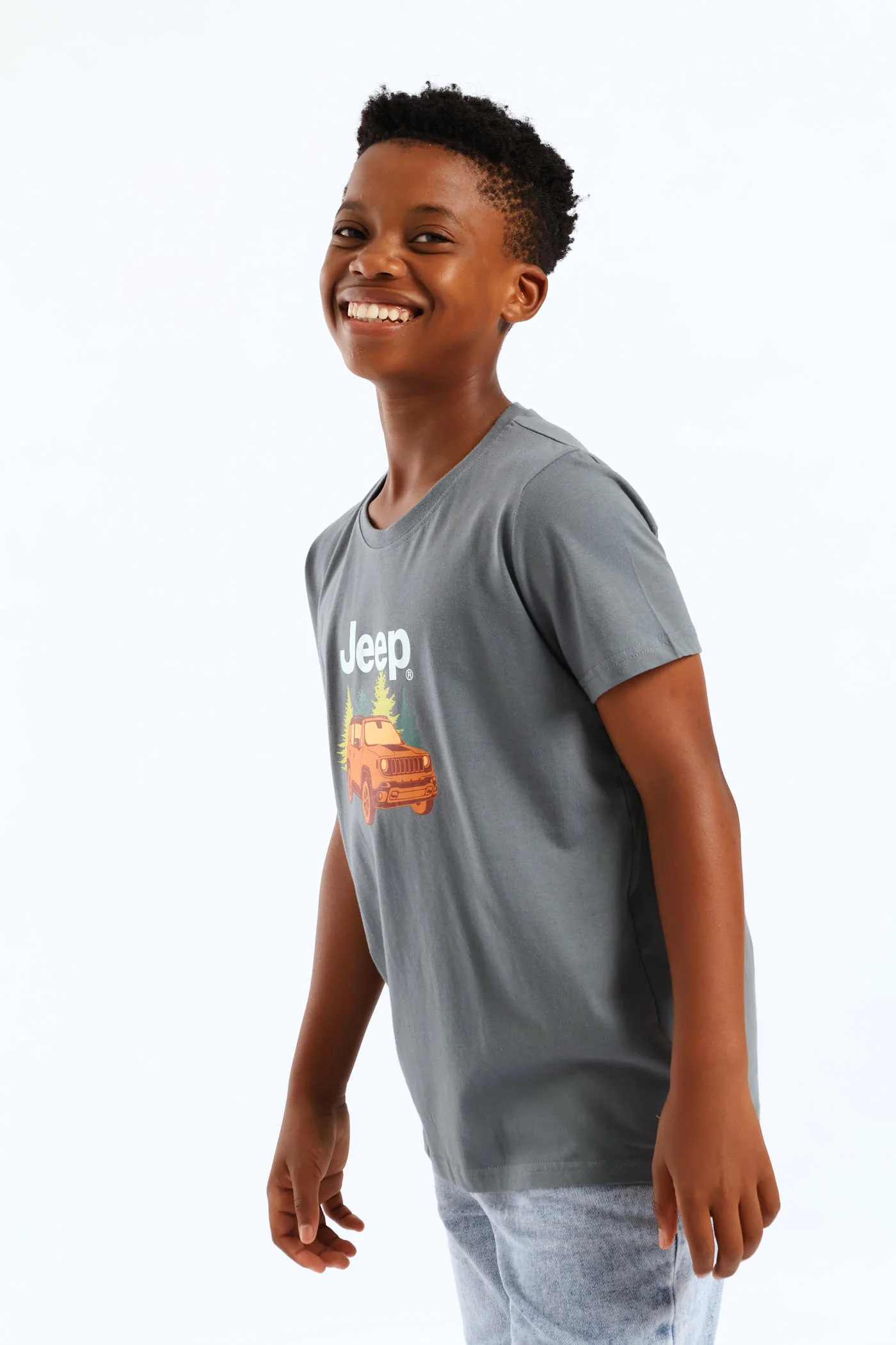 Pre-Boys Car Fashion Tee - Grey - Image 4