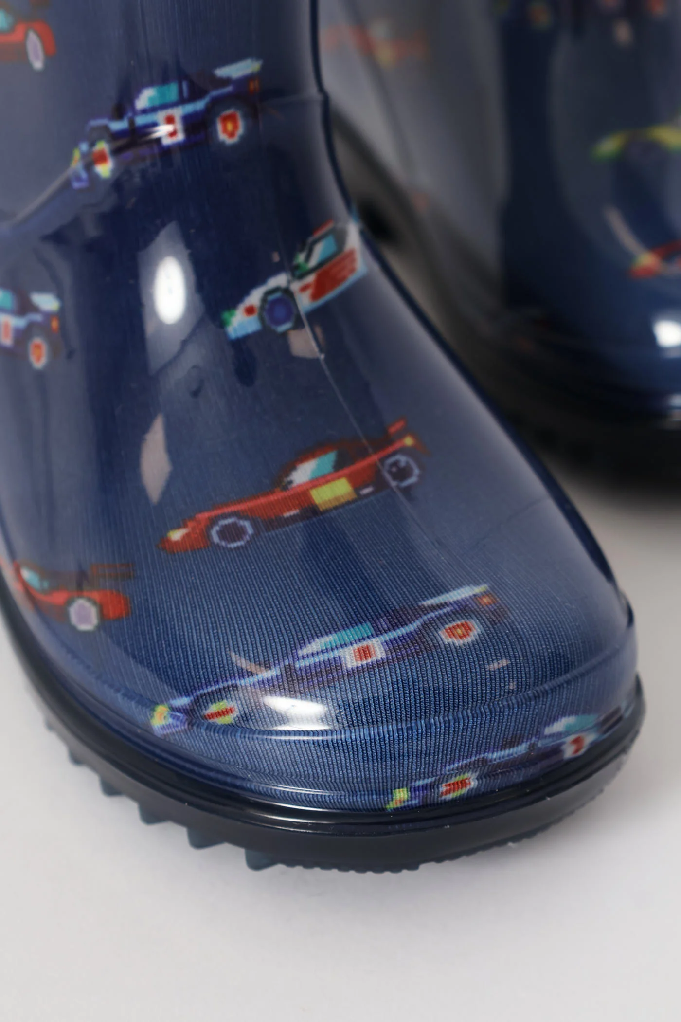 Pre-Boys Car Lace Up Wellington Boot - Blue - Image 3