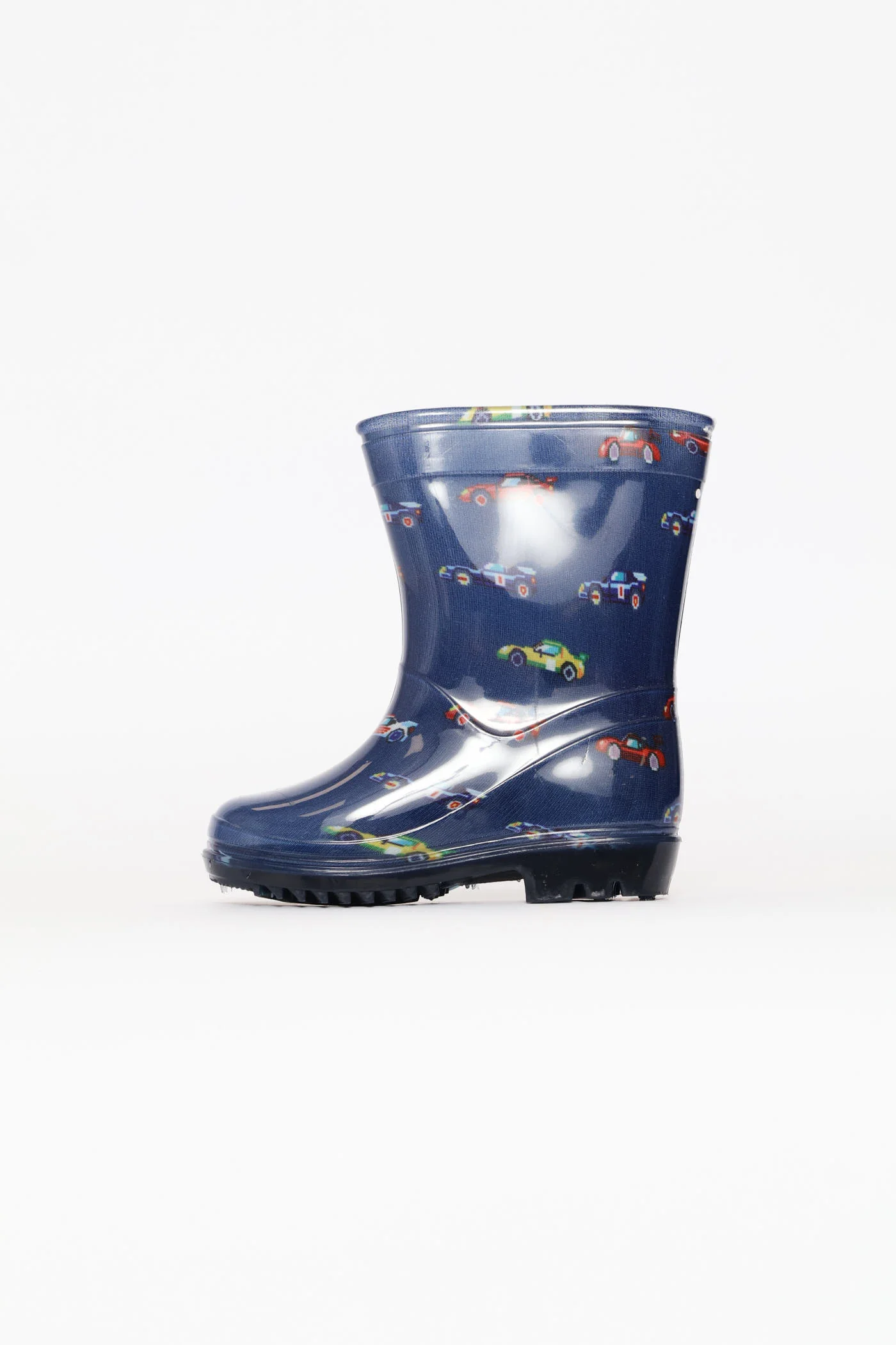 Pre-Boys Car Lace Up Wellington Boot - Blue - Image 5