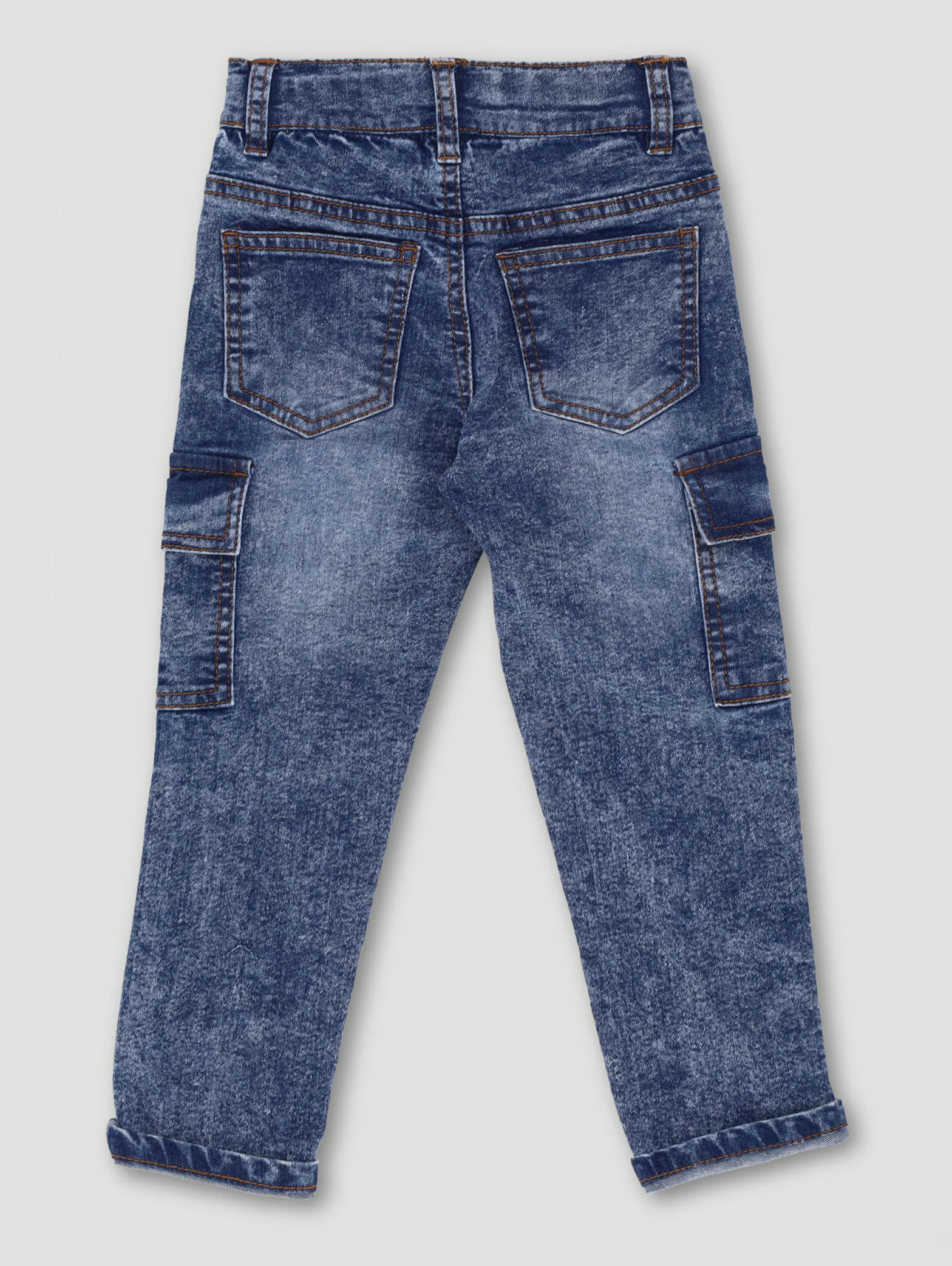 Pre-Boys Cargo Denim - Molten Blue - Image 2
