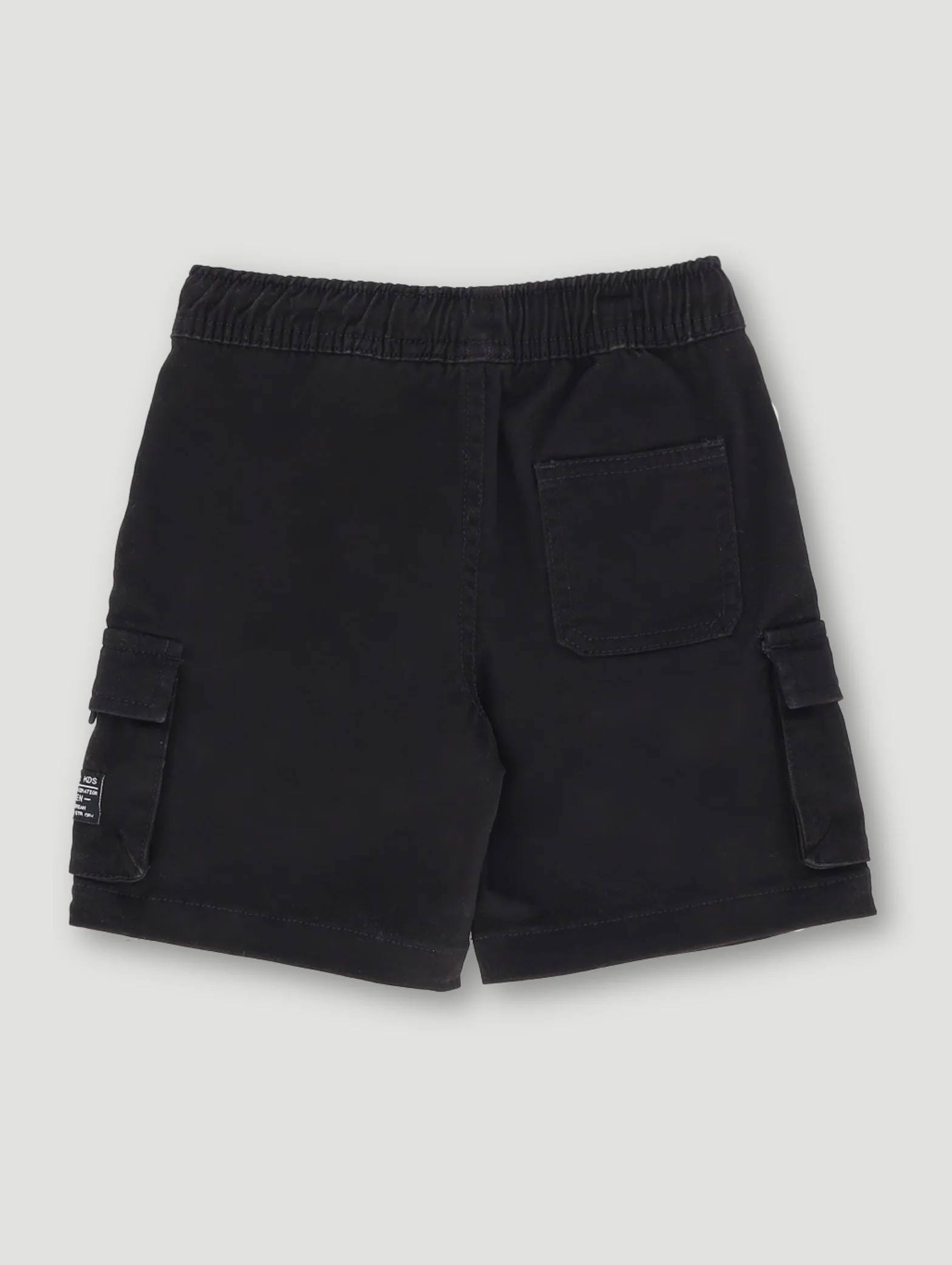 Pre- Boys Chino Cargo Pocket Shorts - Black - Image 2