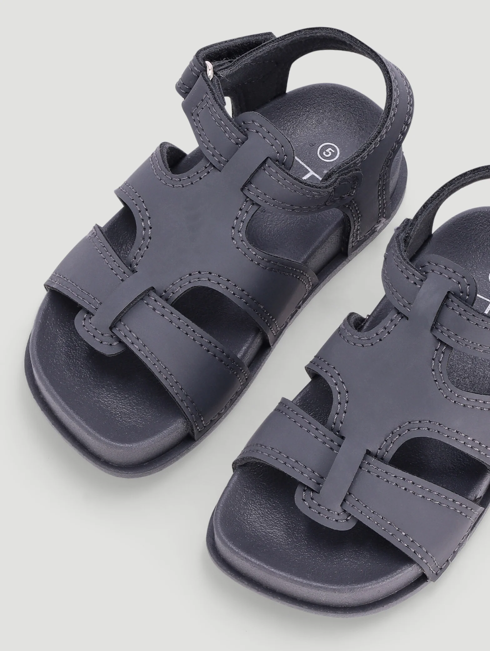 Pre-Boys Chunky Sandal - Charcoal - Image 5