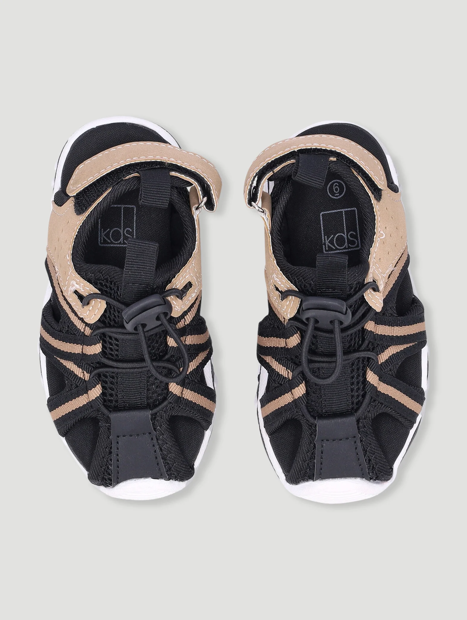 Pre-Boys Closed Toe Adventure Sandal - Black/Grey - Image 6