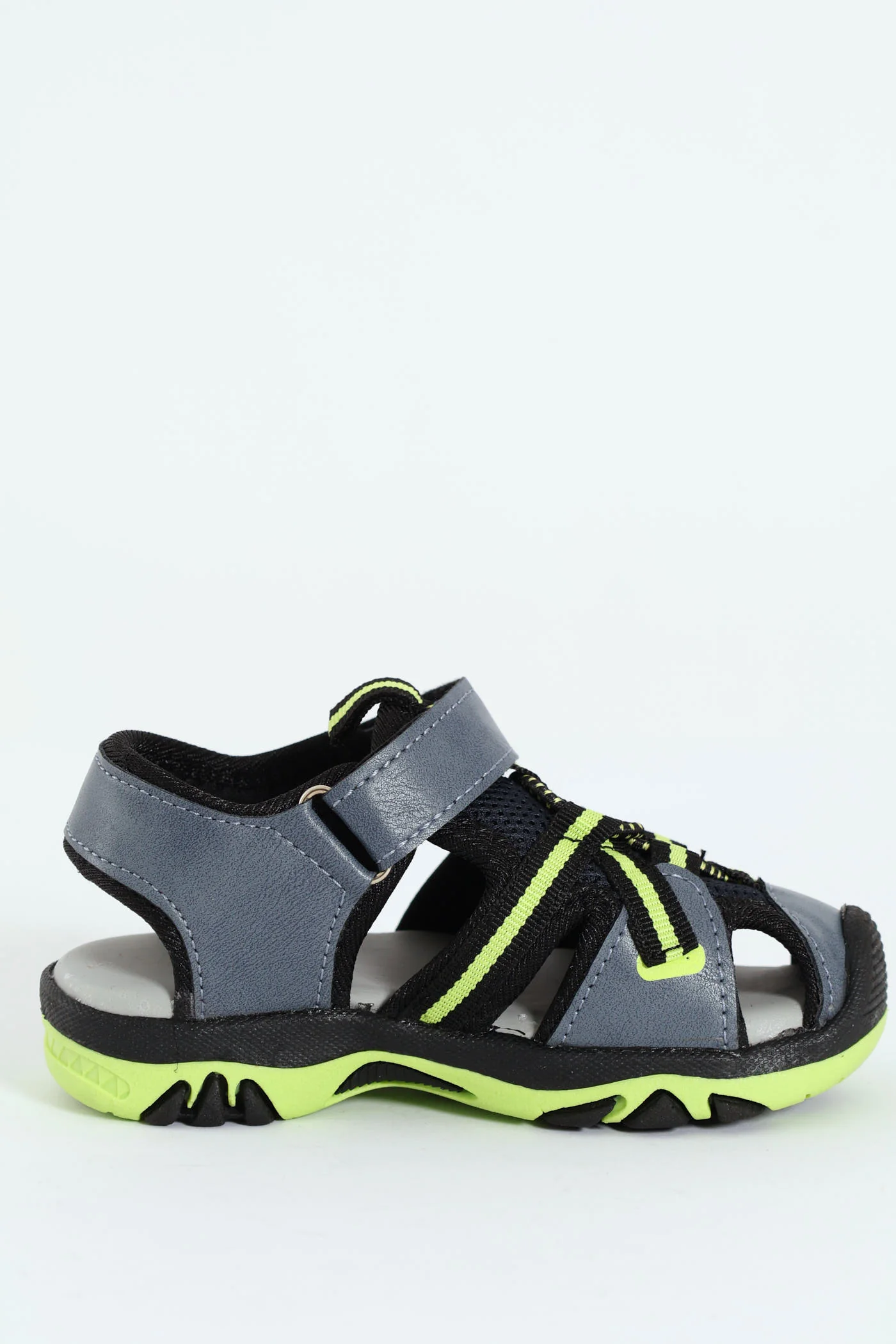 Pre-Boys Closed Toe Adventure Sandal - Blue/Lime - Image 2