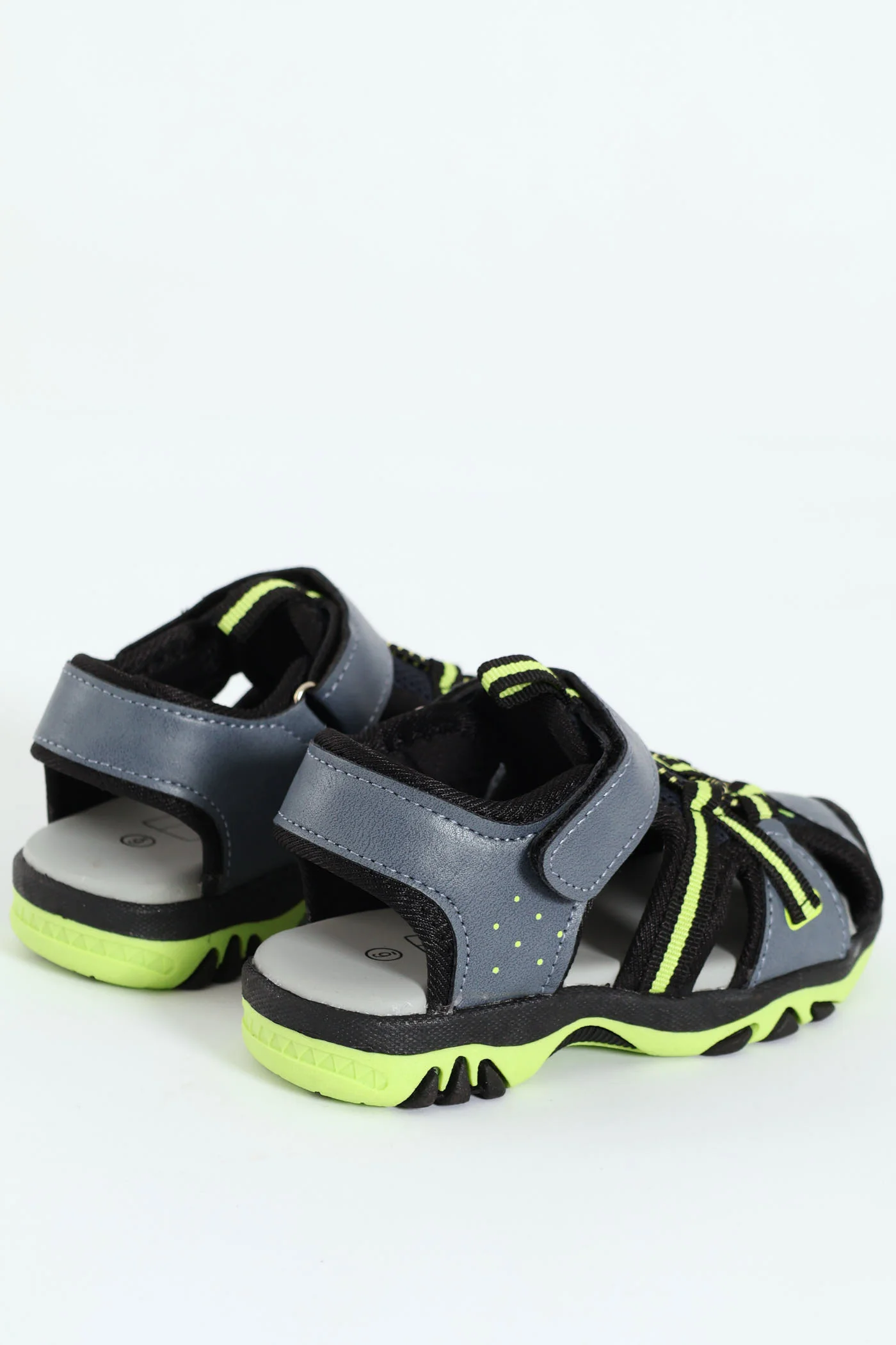 Pre-Boys Closed Toe Adventure Sandal - Blue/Lime - Image 3