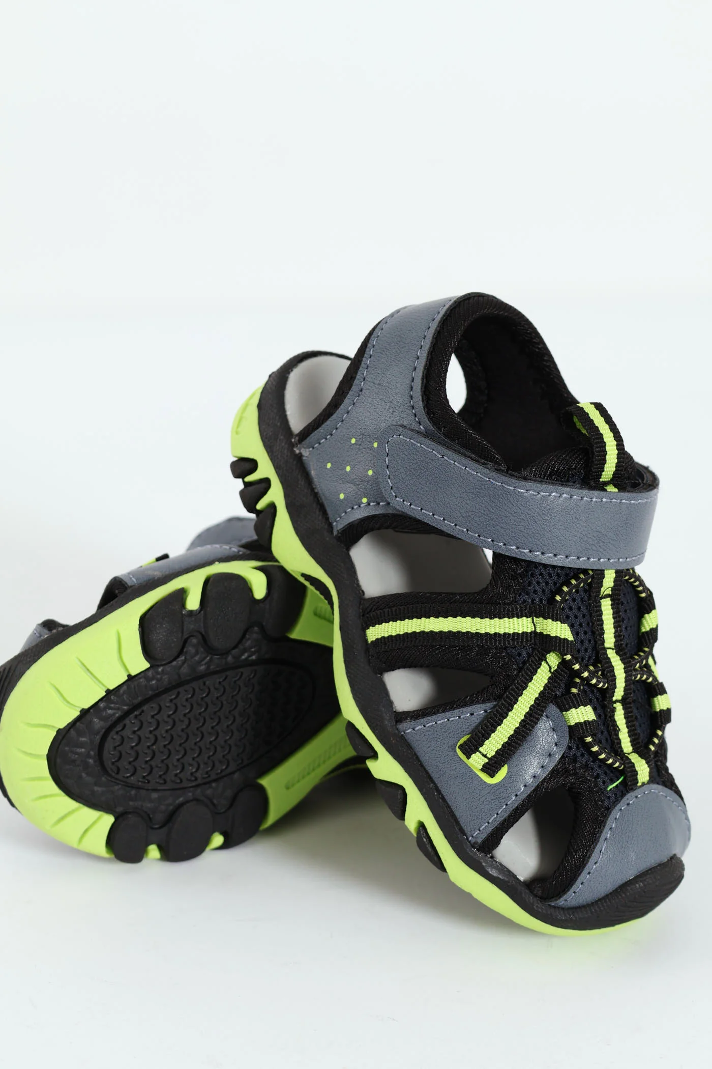 Pre-Boys Closed Toe Adventure Sandal - Blue/Lime - Image 4