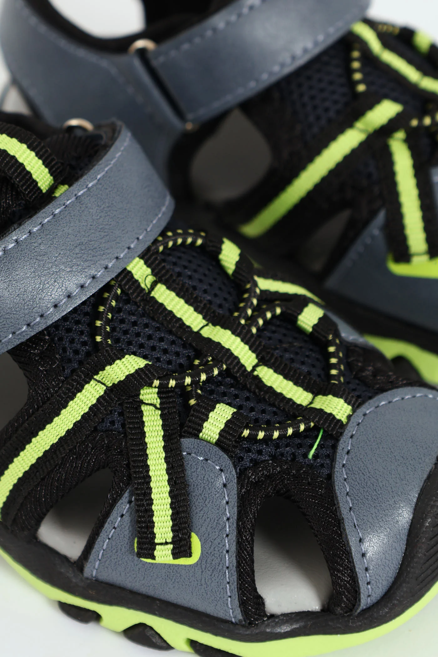 Pre-Boys Closed Toe Adventure Sandal - Blue/Lime - Image 5