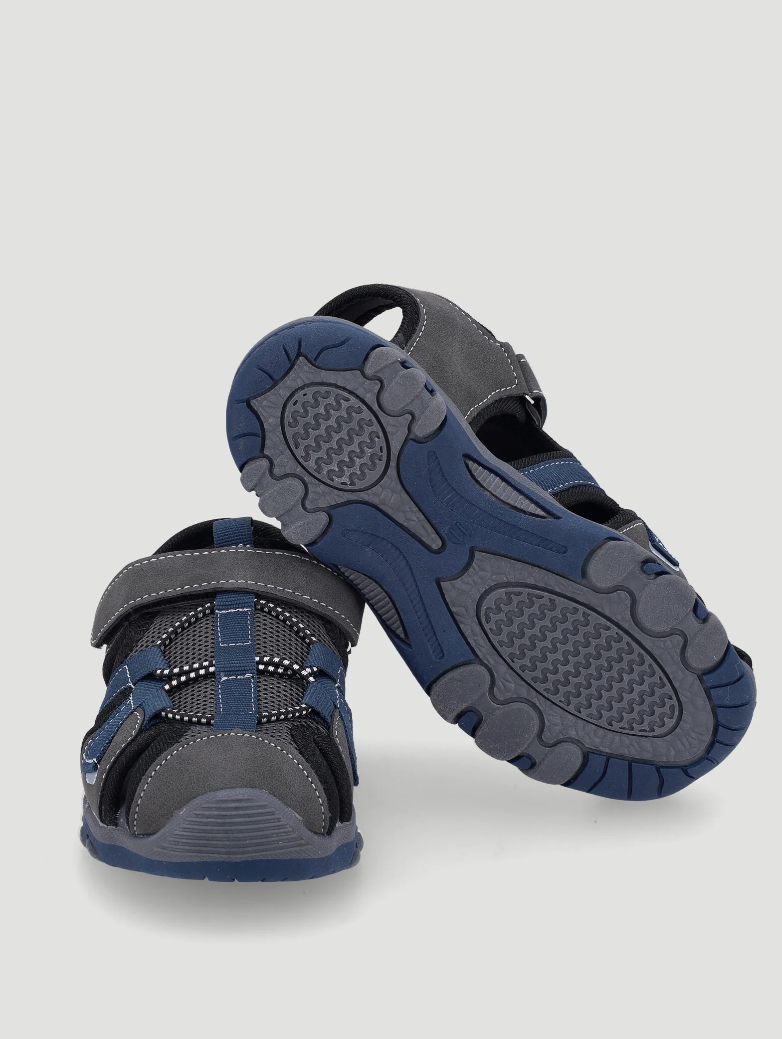 Pre-Boys Closed Toe Adventure Sandal - Navy/Grey - Image 3