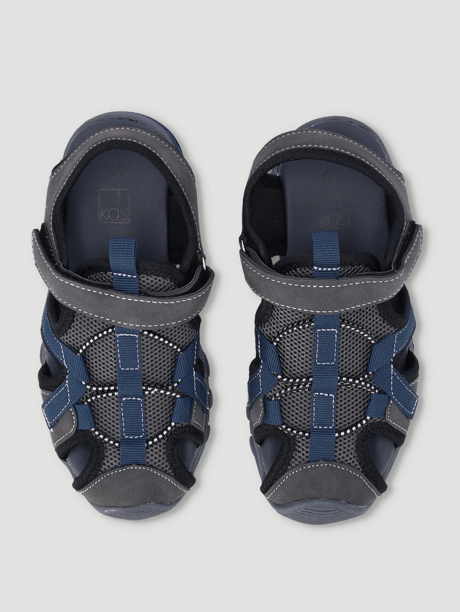 Pre-Boys Closed Toe Adventure Sandal - Navy/Grey - Image 4
