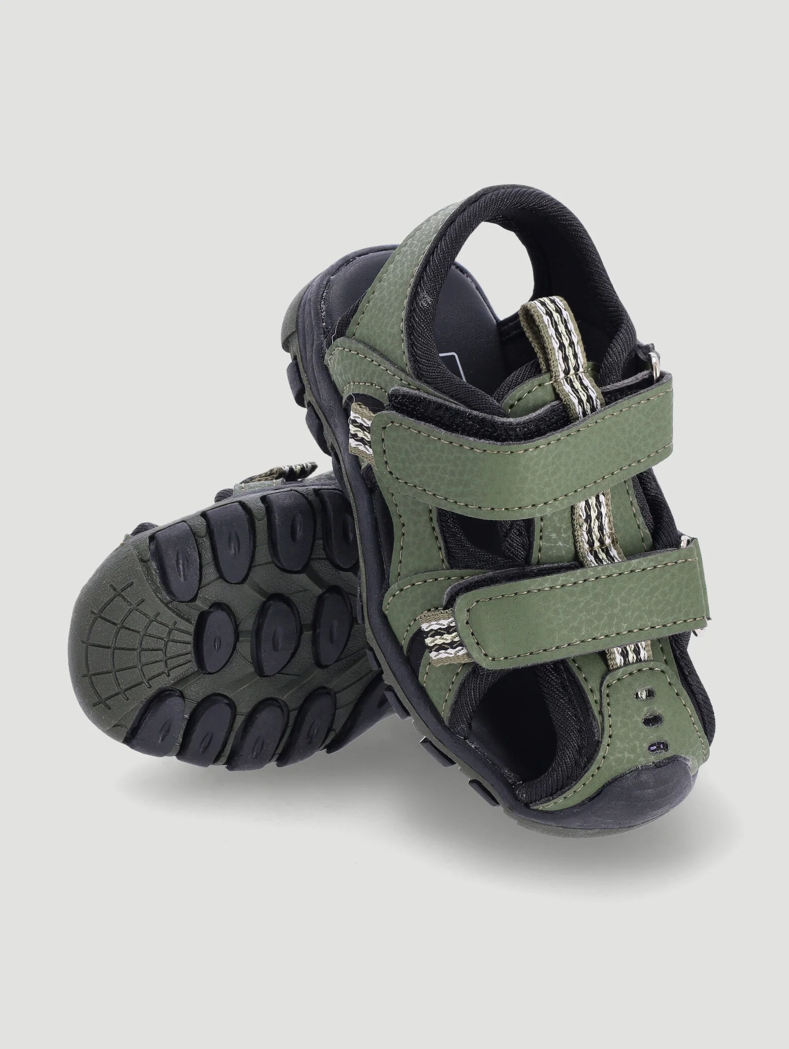 Pre-Boys Closed Toe Adventure Sandal - Olive - Image 3
