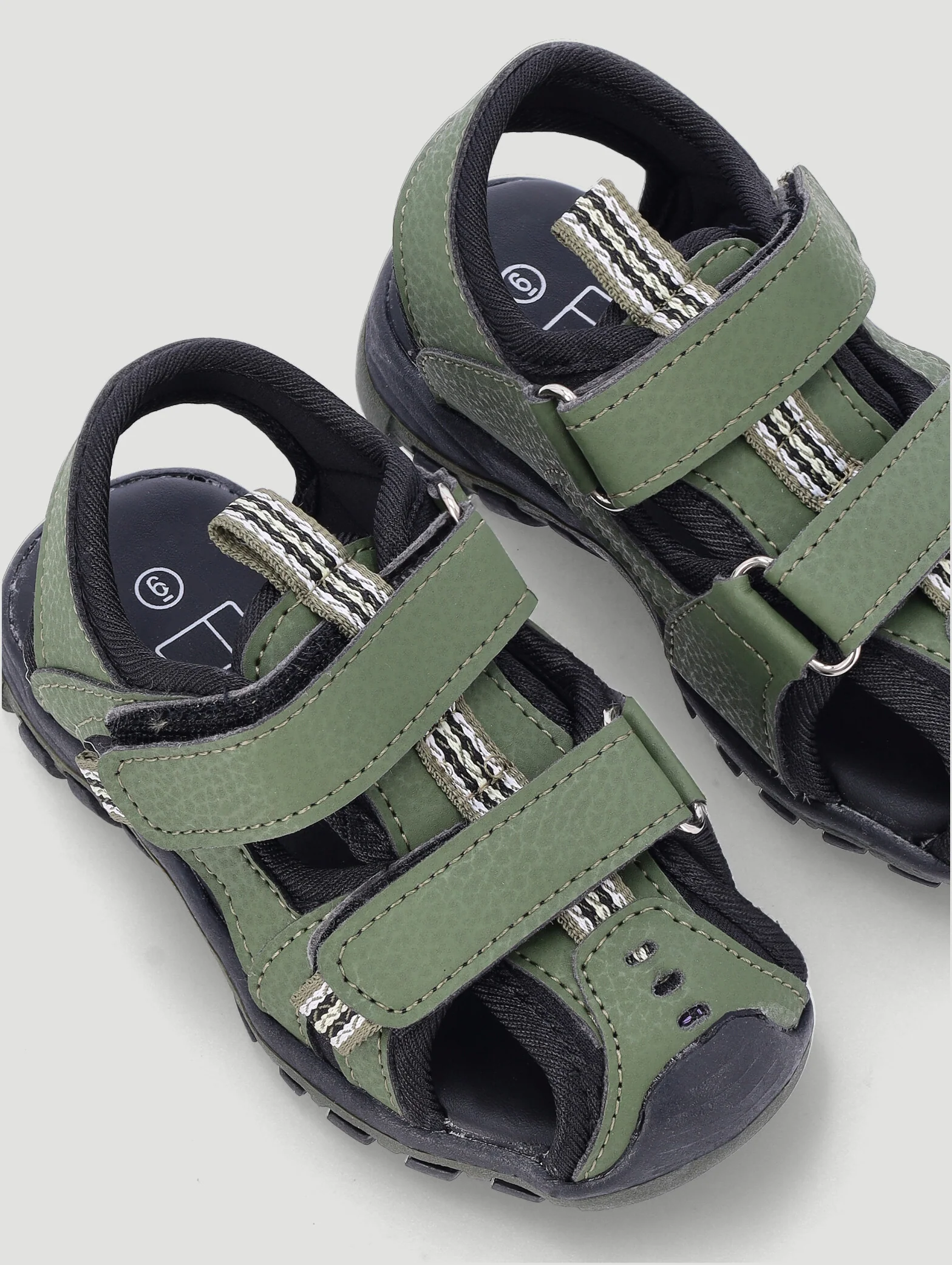 Pre-Boys Closed Toe Adventure Sandal - Olive - Image 5