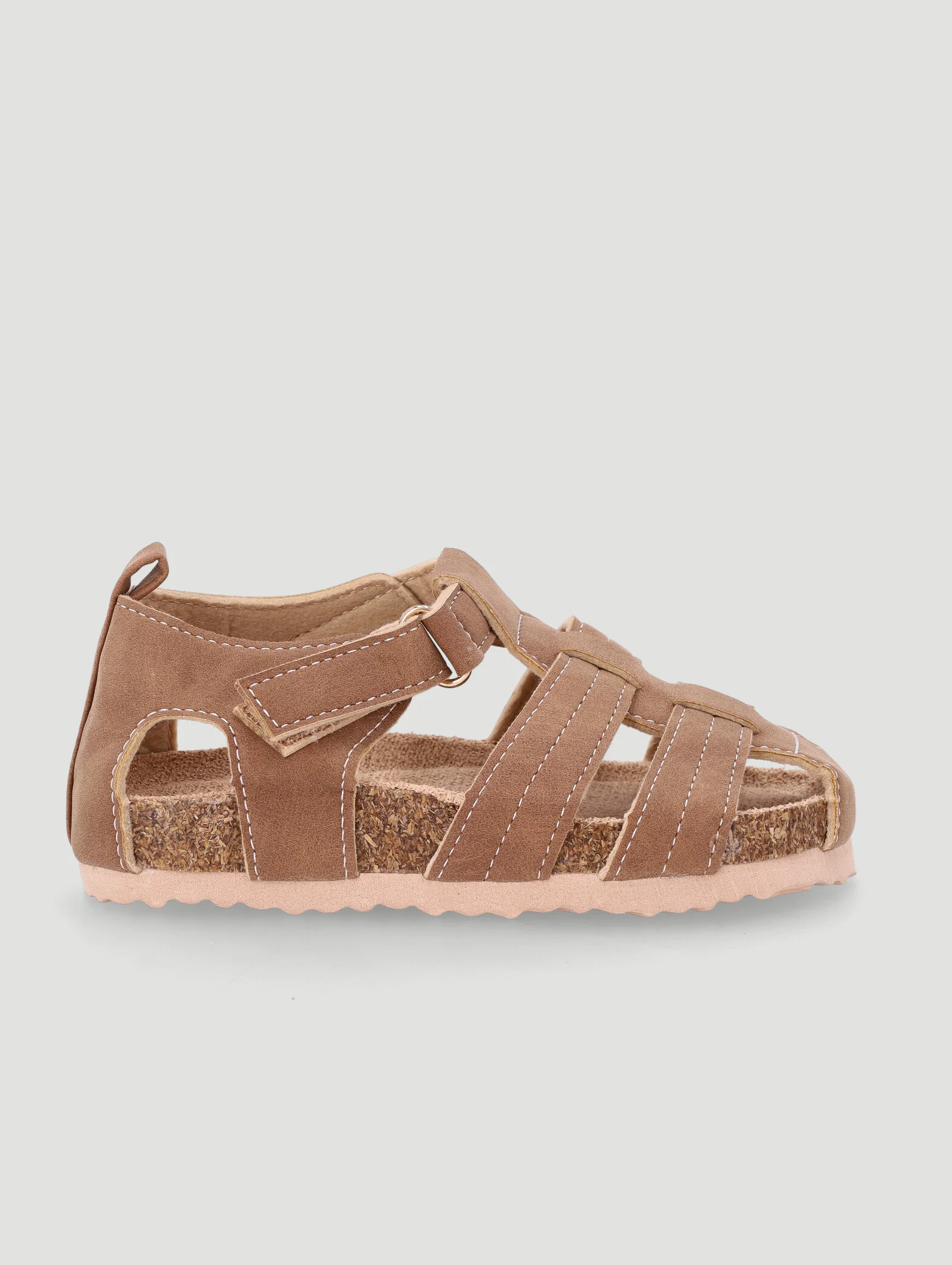 Pre-Boys Closed Toe Health Sandal - Taupe - Image 3