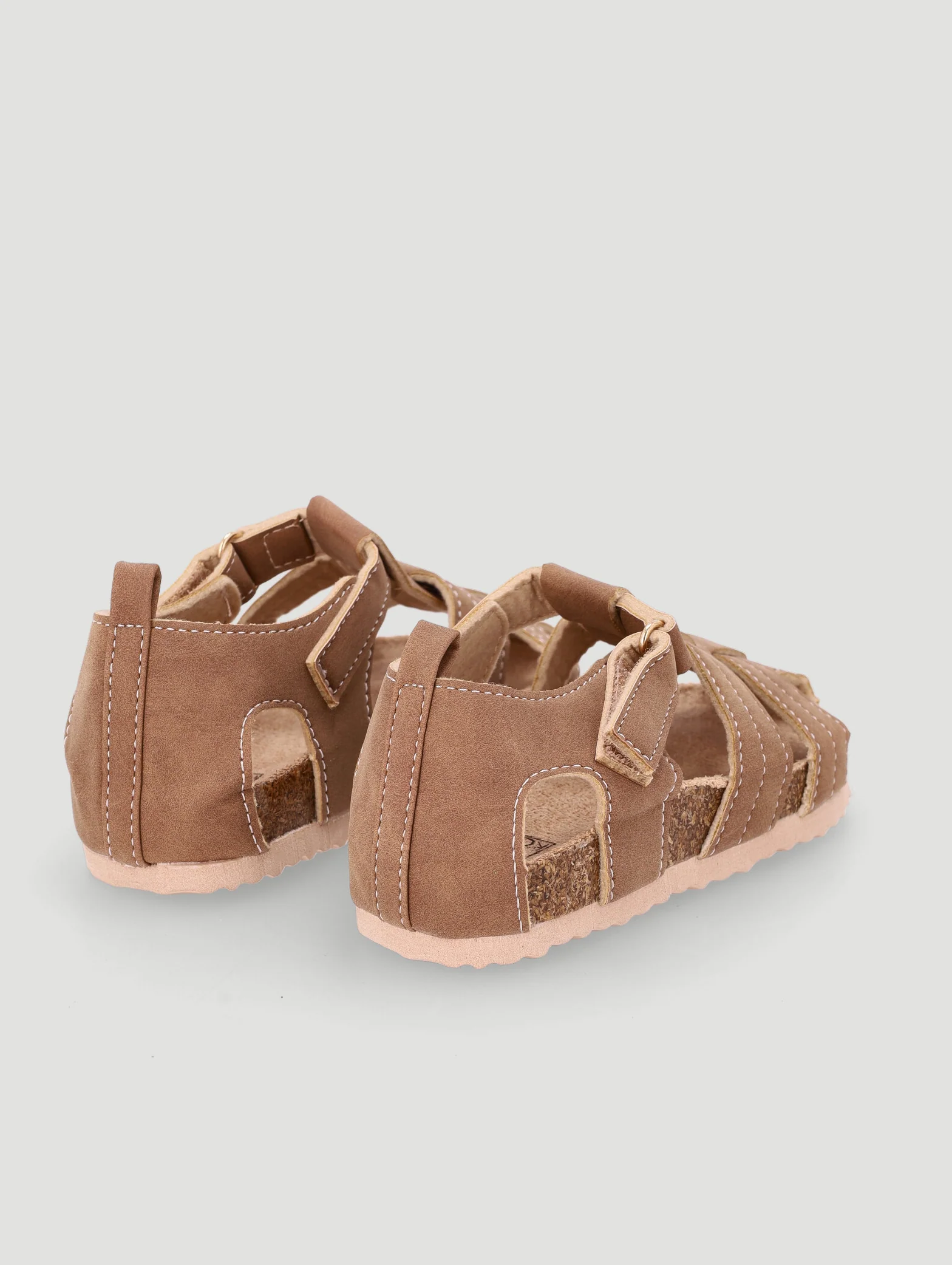 Pre-Boys Closed Toe Health Sandal - Taupe - Image 5