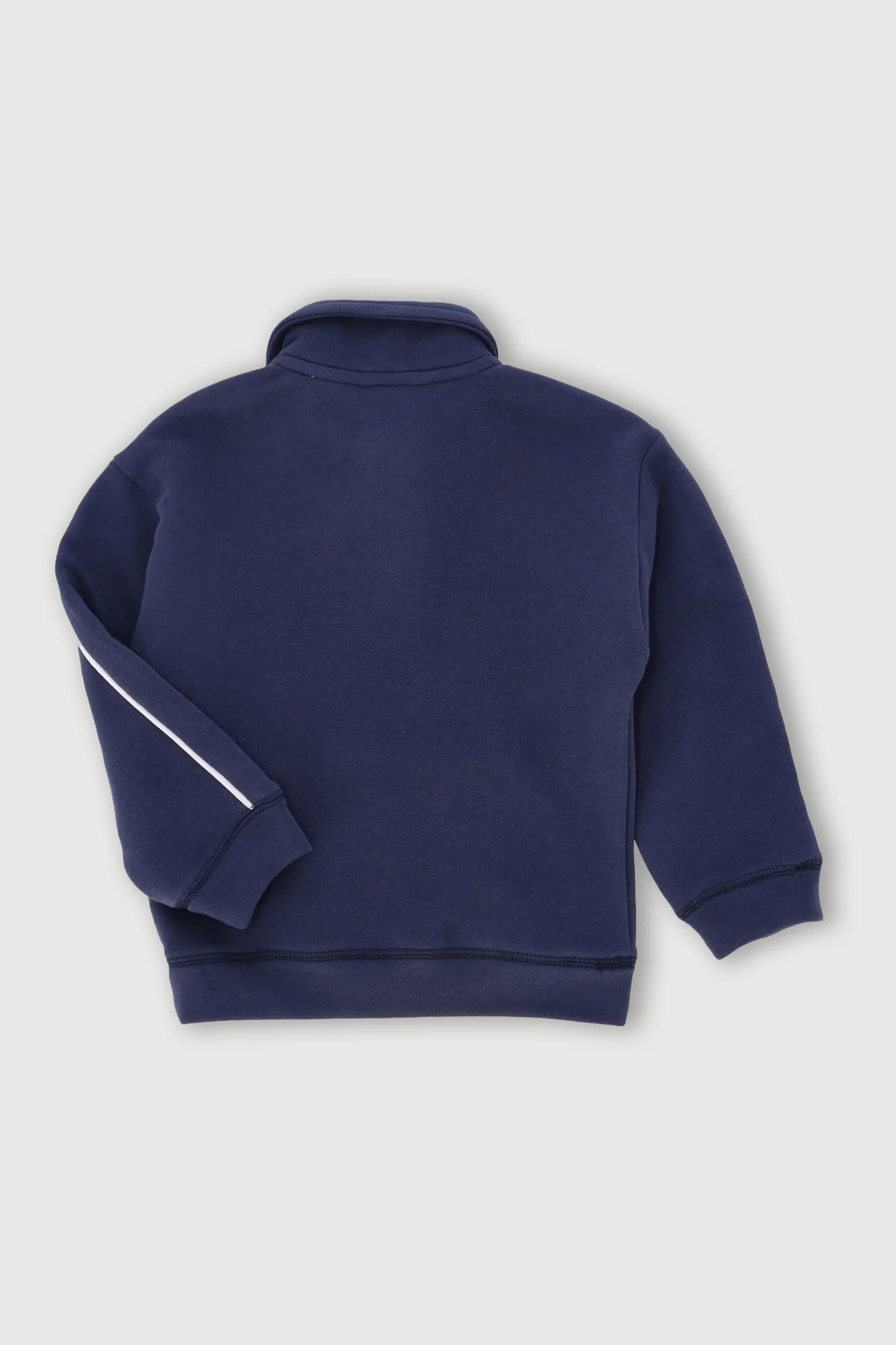 Pre-Boys Collegiate Piped Embroidered Crew Top - Navy - Image 2
