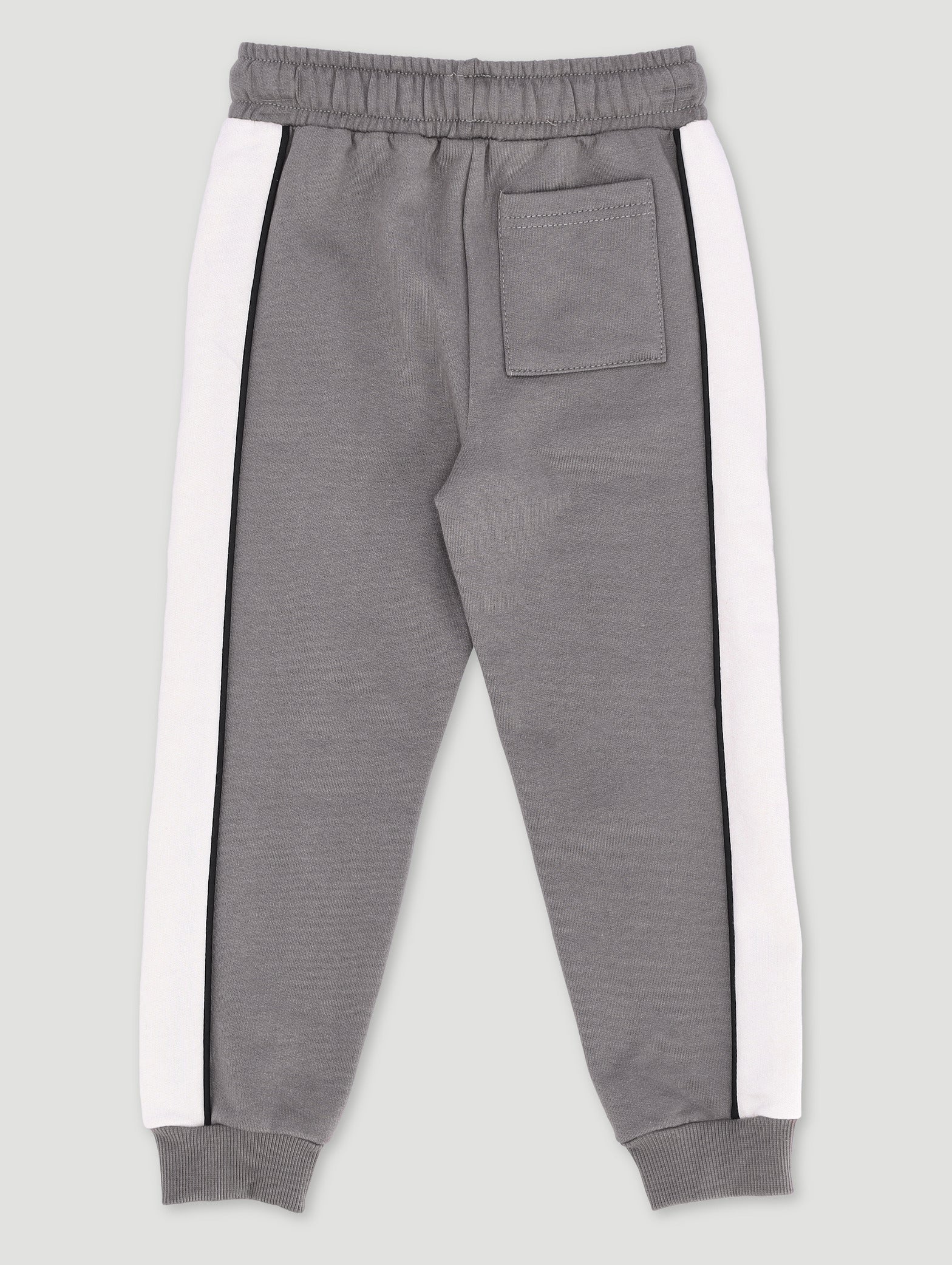 Pre-Boys Colourblock Piped Jogger - Grey/White - Image 2
