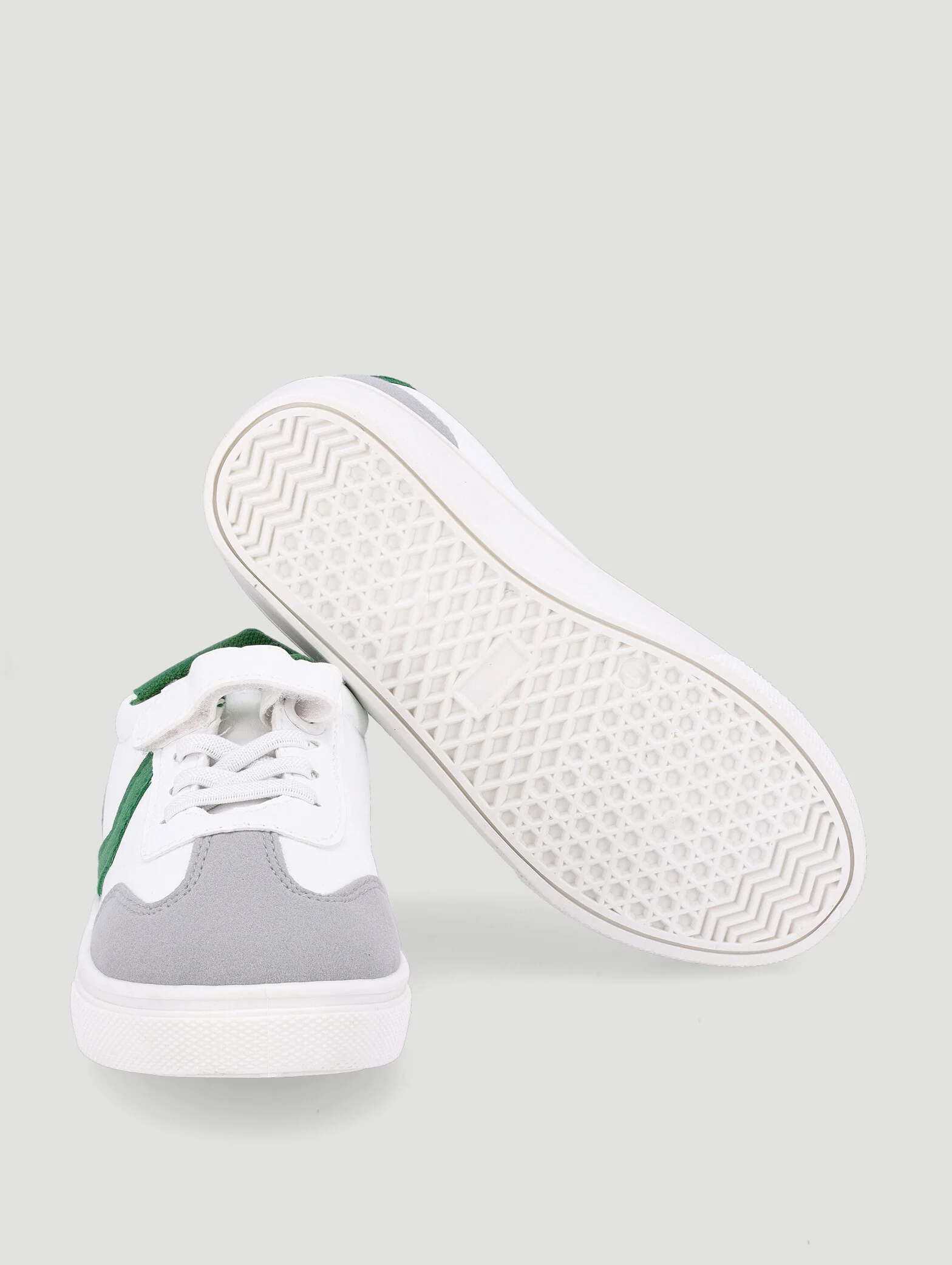 Pre-Boys Combo Sneaker - White/Green - Image 4
