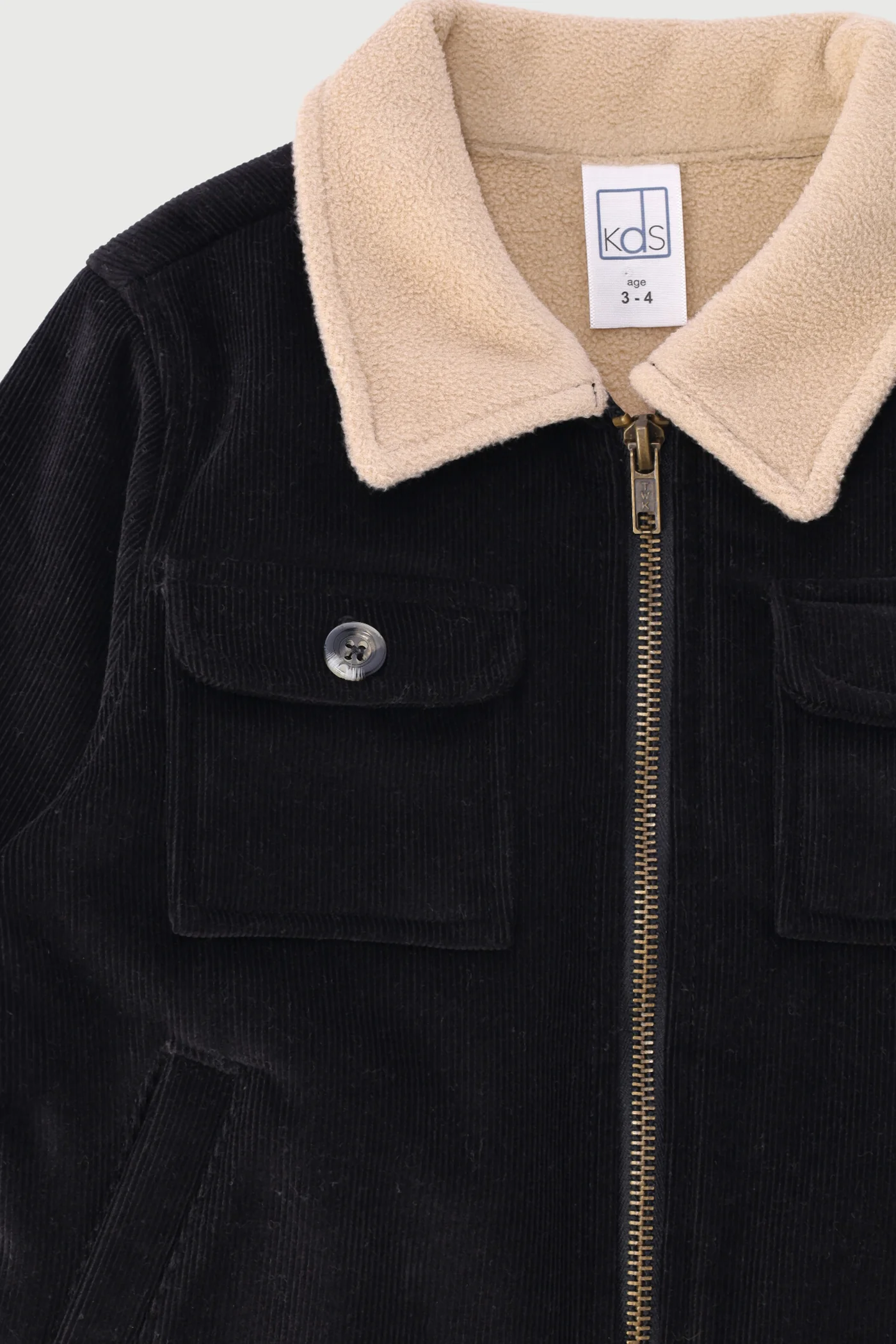 Pre-Boys Corduroy Bonded Jacket - Black - Image 2