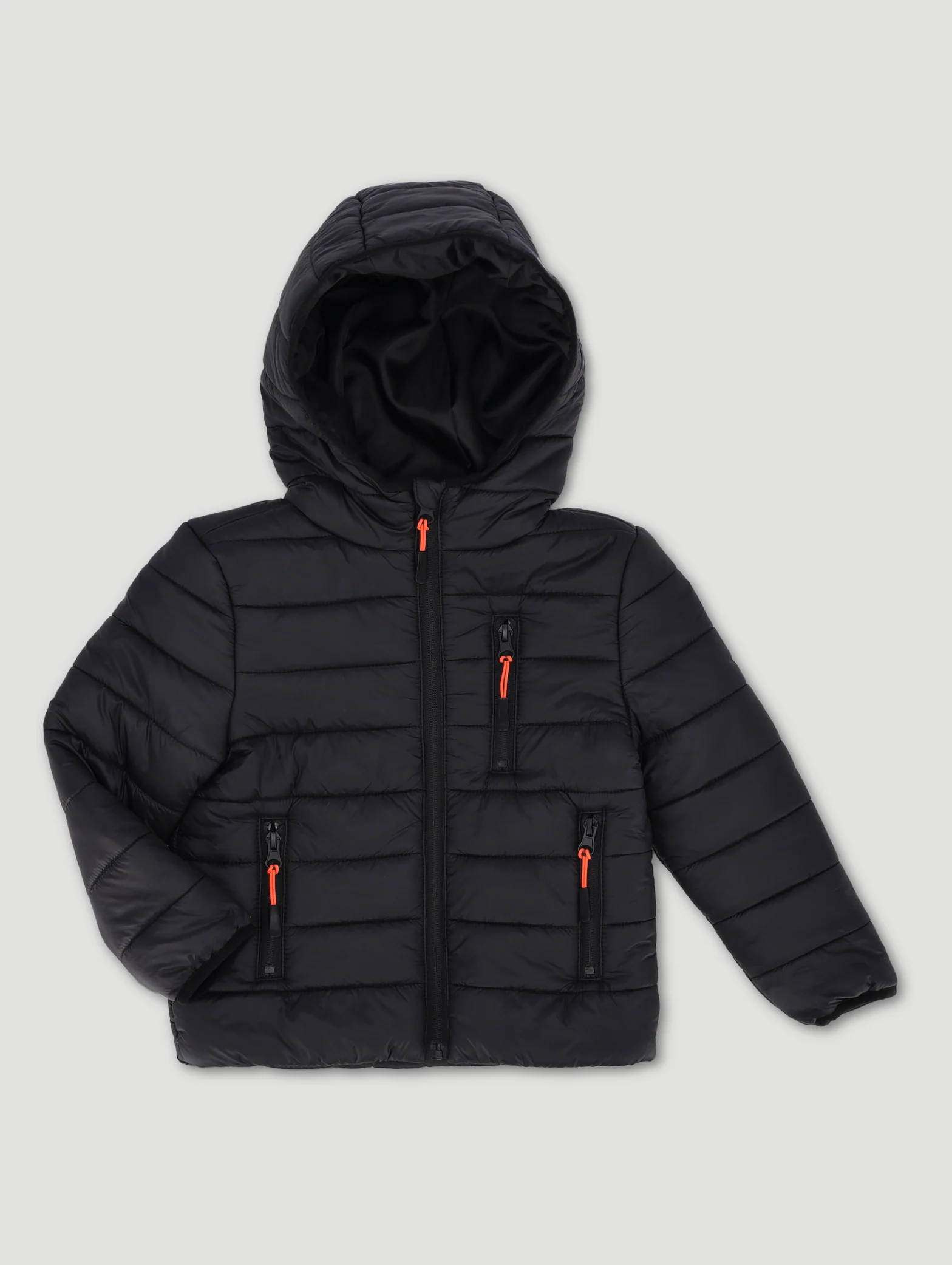 Pre-Boys Core Hood Puffer Jacket - Black - Image 3