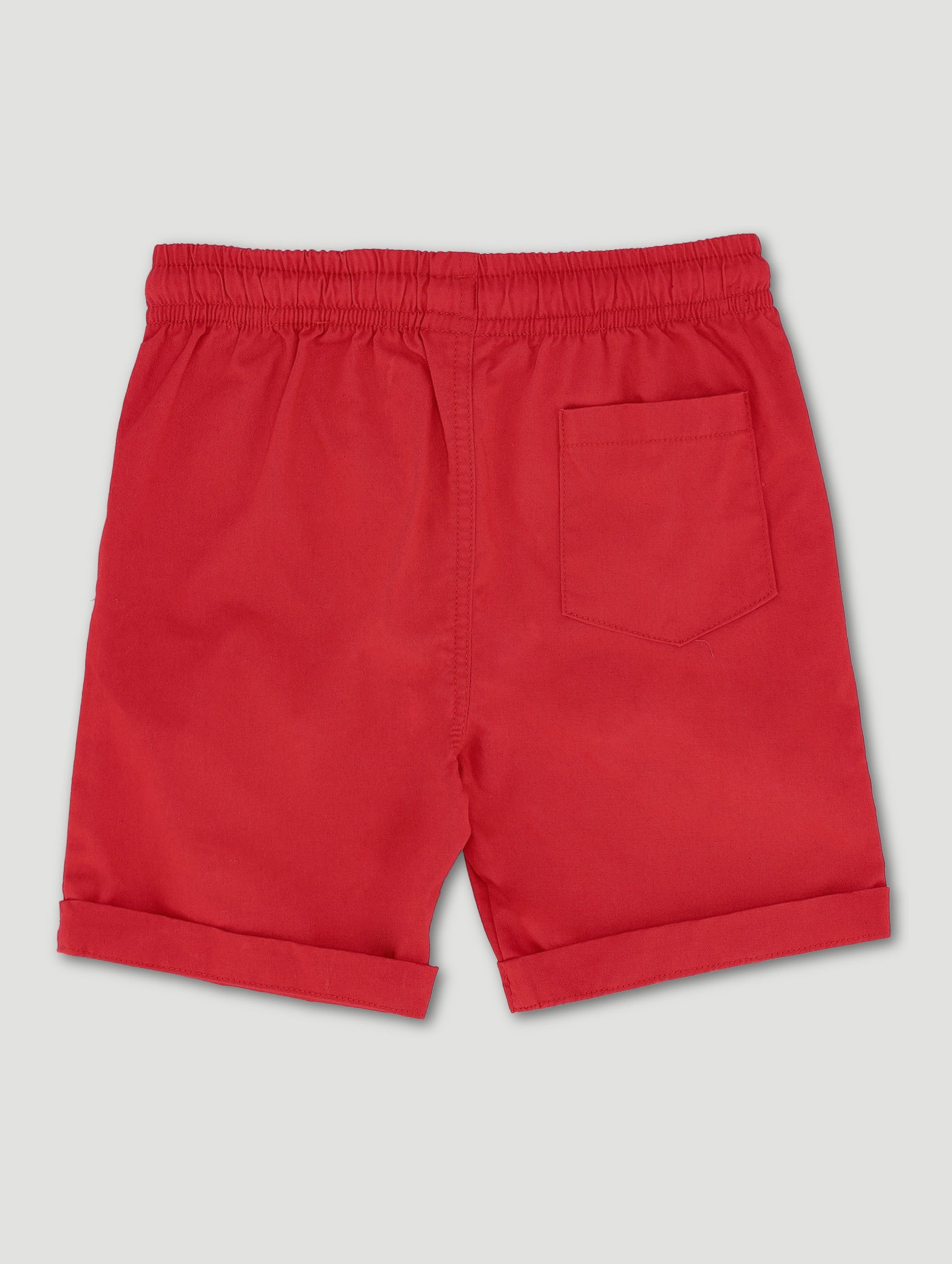 Pre-Boys Cotton Canvas Short - Red - Image 2