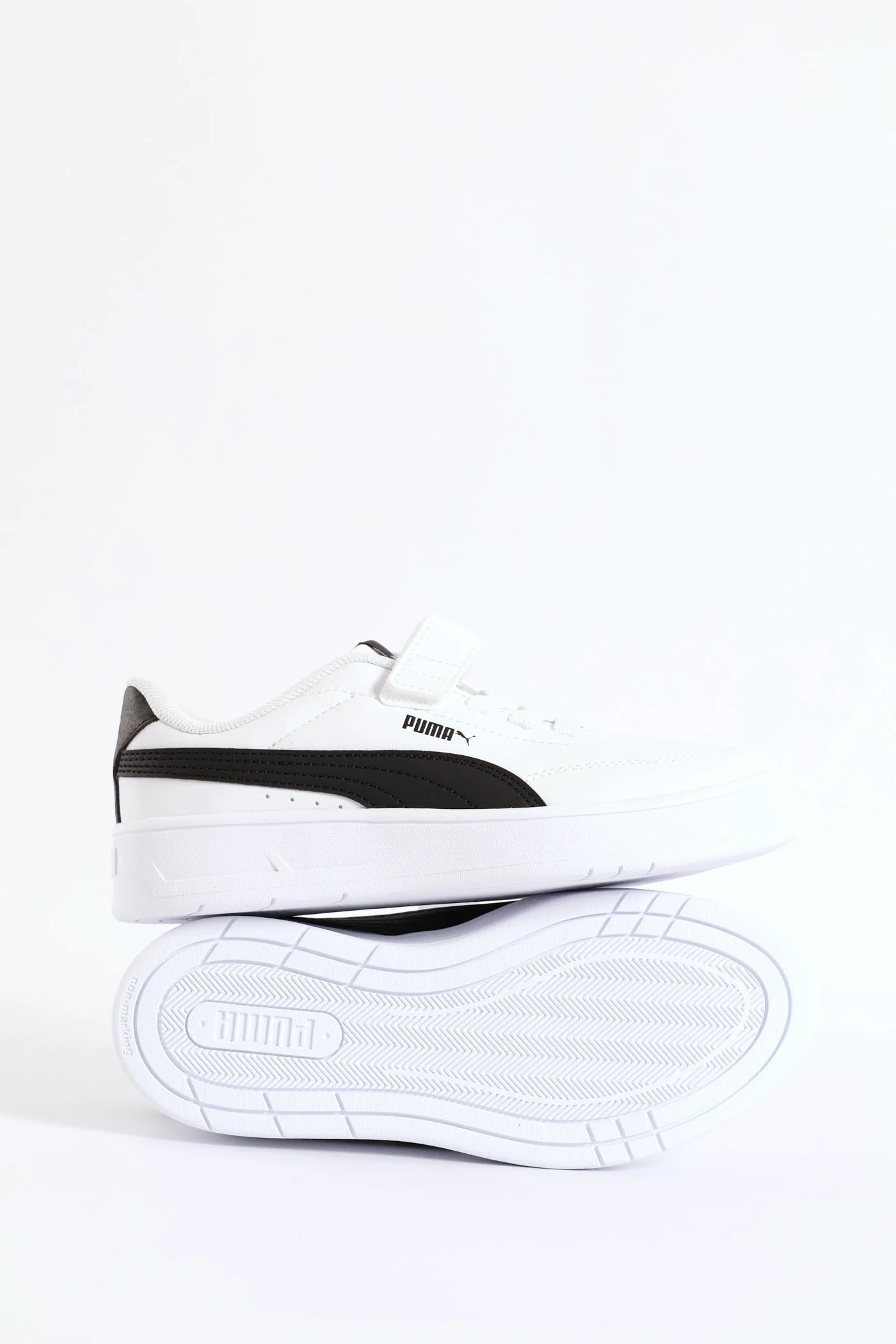 Pre-Boys Court Classic Clean Ac Plus Sneaker - White/Black - Image 7