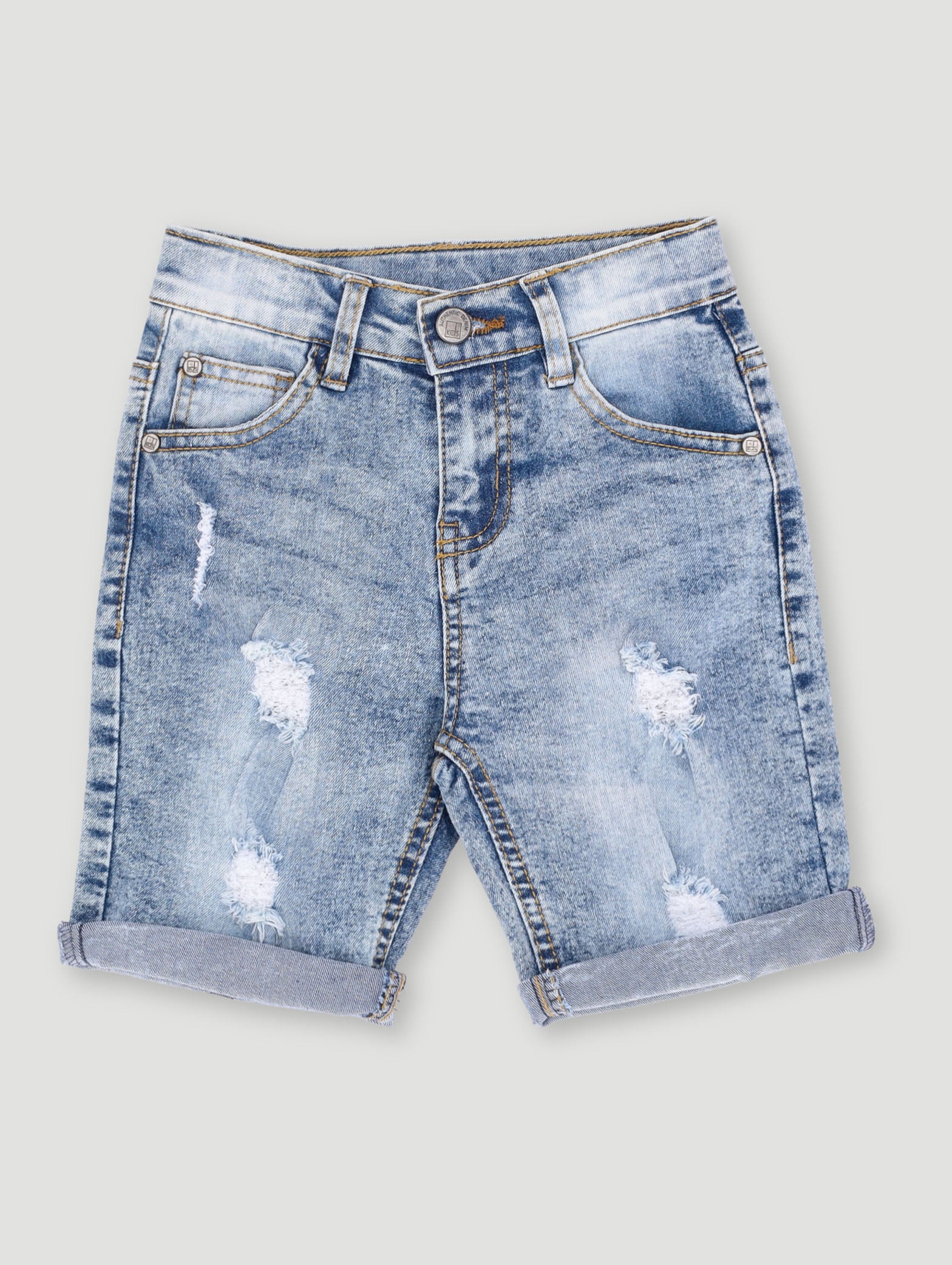 Pre-Boys Denim Short - Light Blue - Image 2