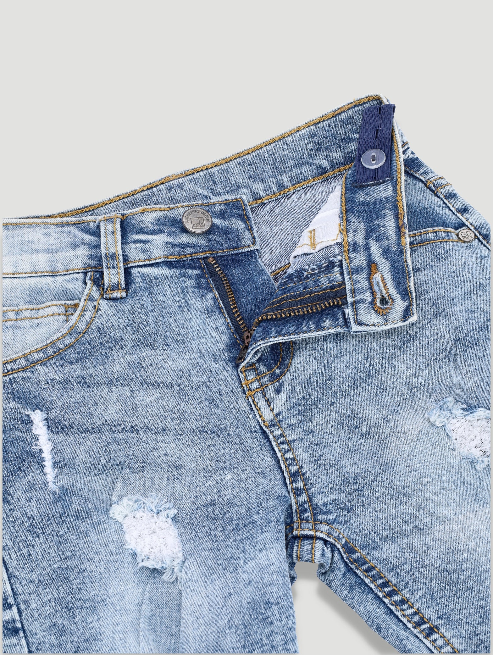 Pre-Boys Denim Short - Light Blue - Image 4