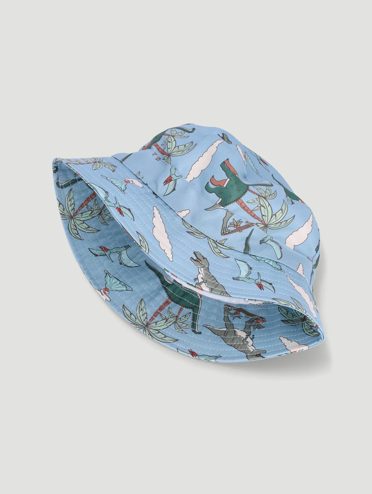 Pre-Boys Dino Bucket Hat  - Blue - Image 2