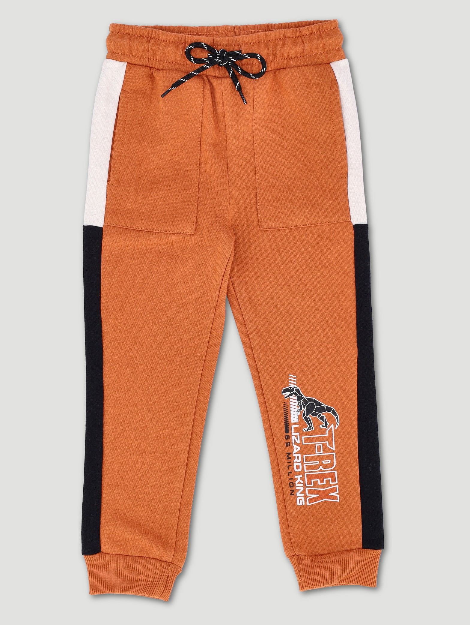 Pre-Boys Dino Colourblock Jogger - Rust - Image 2