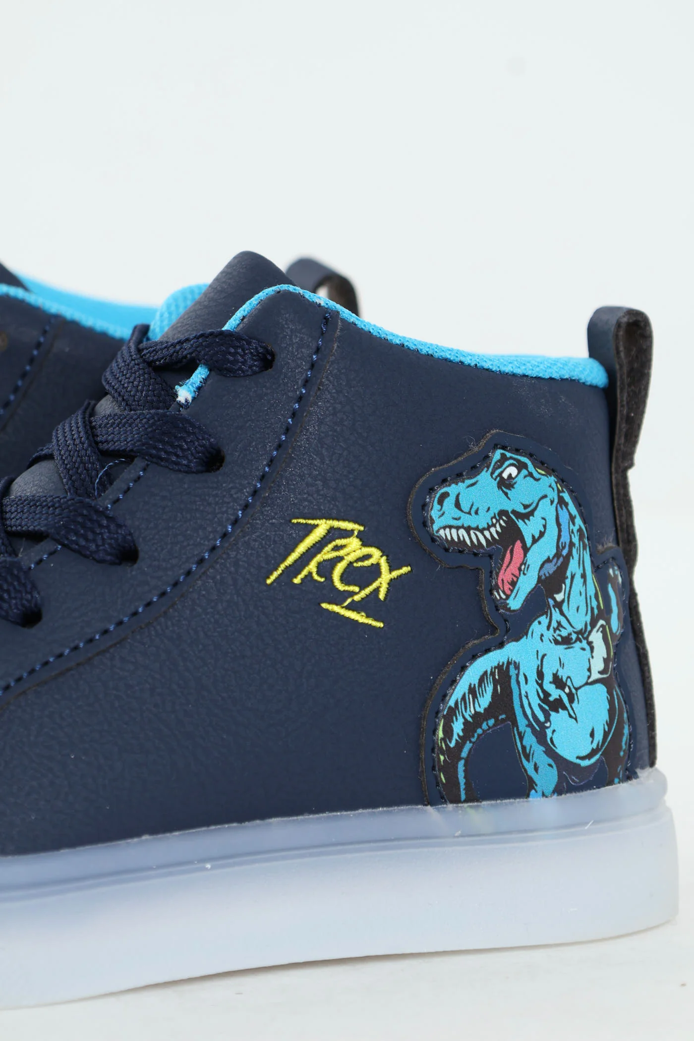 Pre-Boys Dino Light-Up High-Top Sneaker - Navy - Image 2