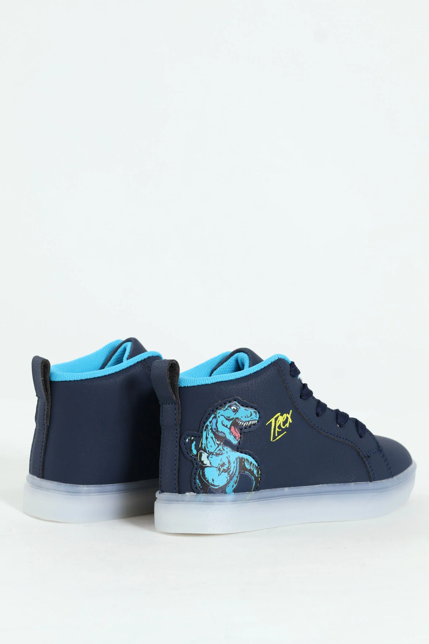 Pre-Boys Dino Light-Up High-Top Sneaker - Navy - Image 3