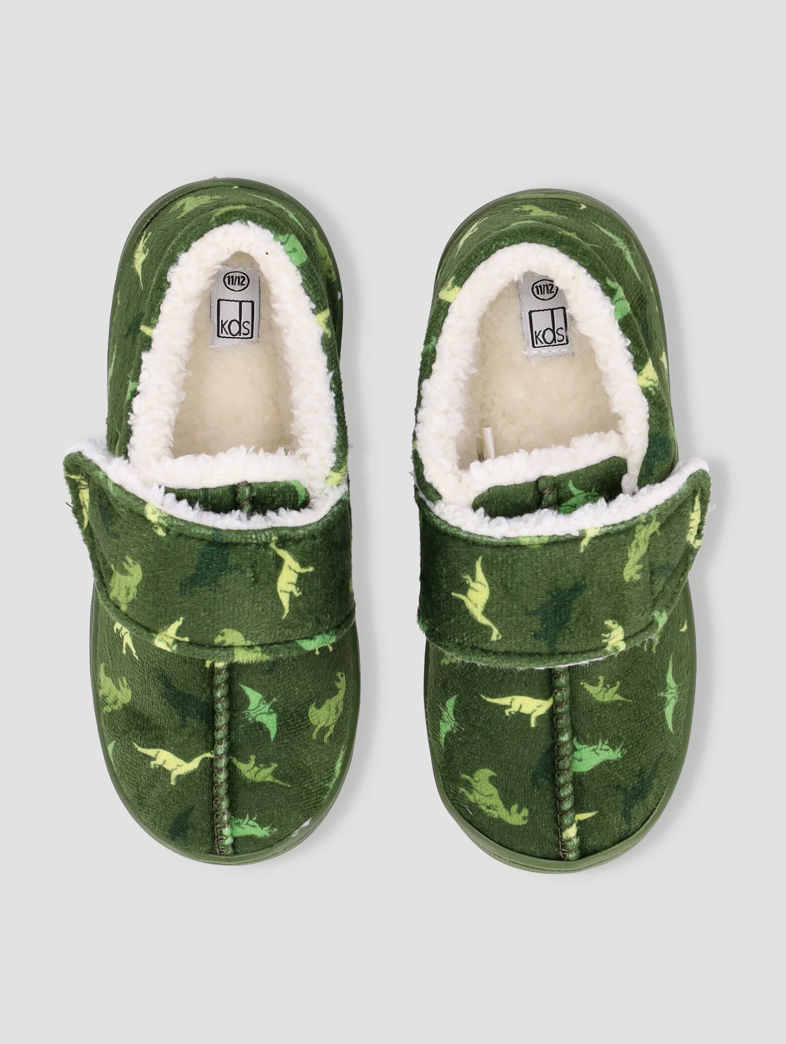 Pre-Boys Dino Print Slipper - Olive - Image 3