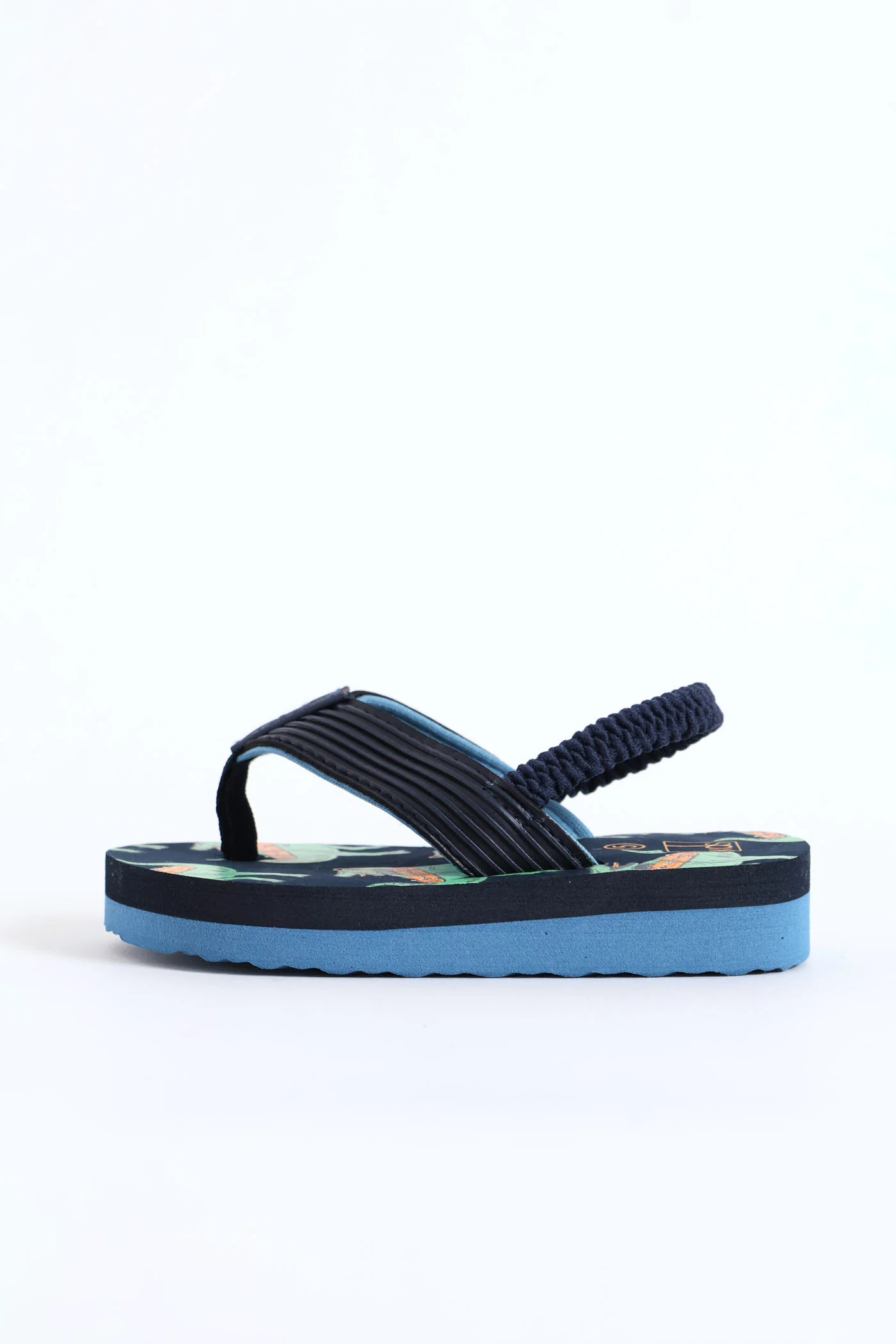 Pre-Boys Dino Print Thong Sandal - Navy - Image 4