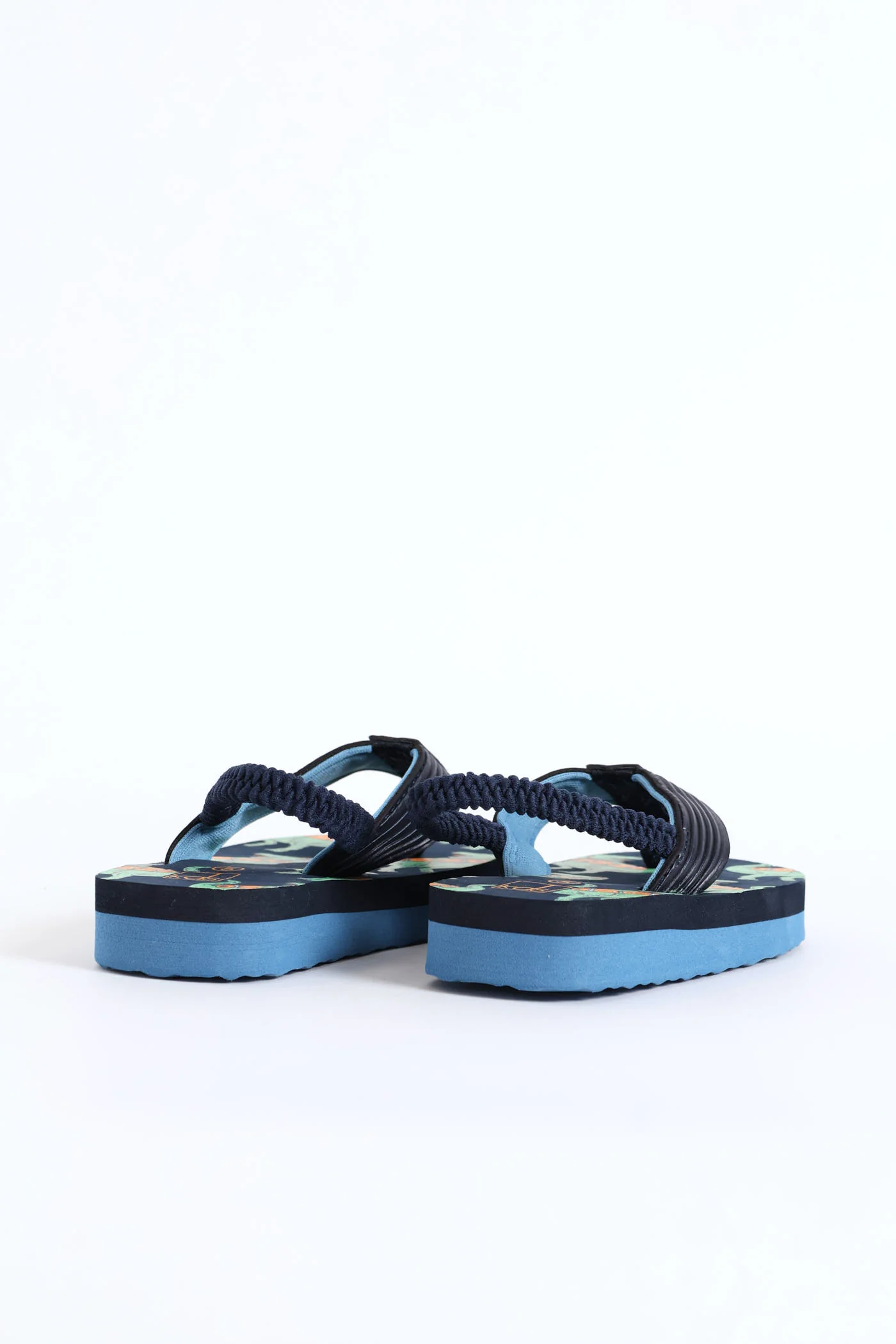 Pre-Boys Dino Print Thong Sandal - Navy - Image 6