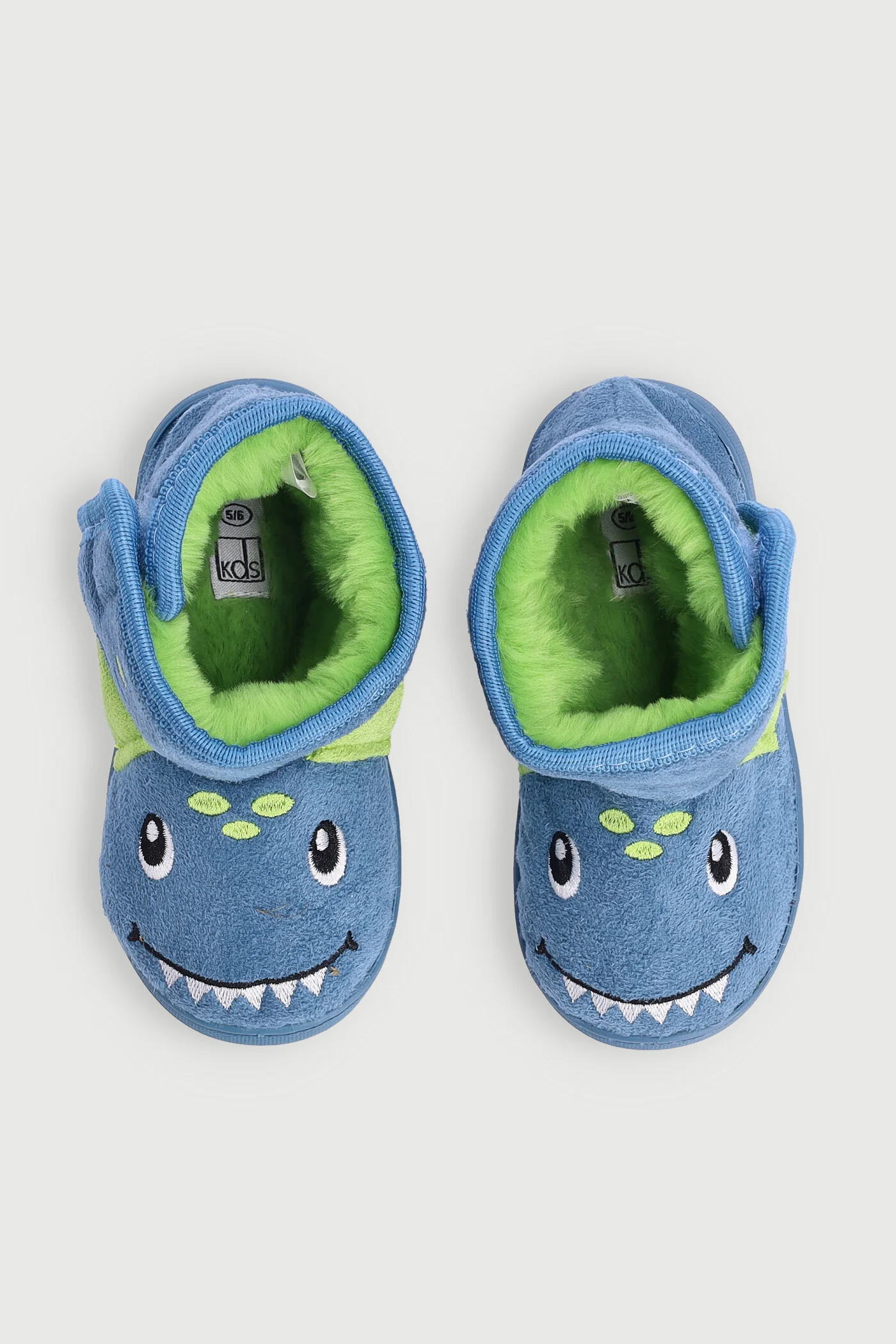 Pre-Boys Dino Slipper Boot - Blue - Image 2