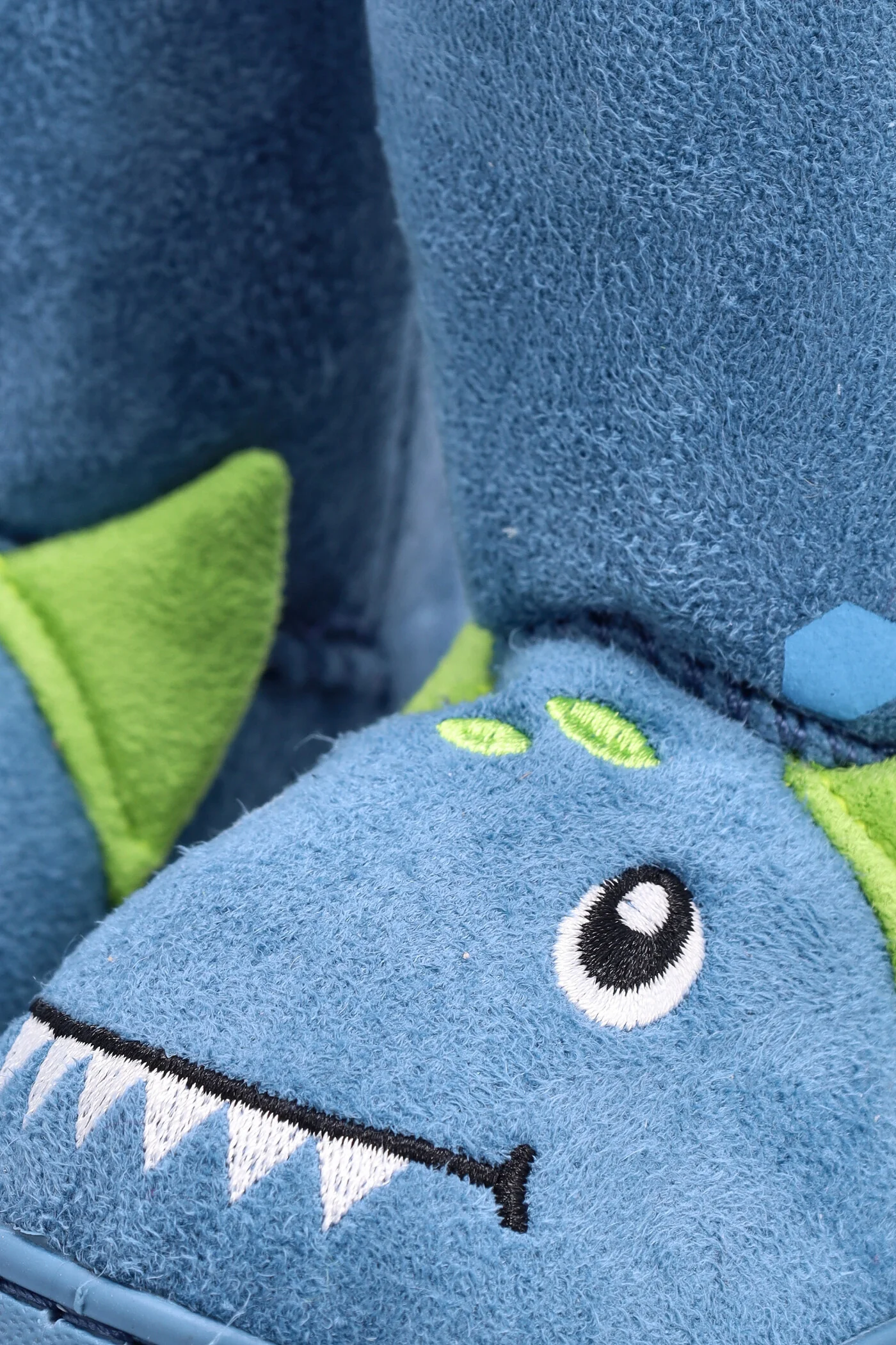 Pre-Boys Dino Slipper Boot - Blue - Image 3