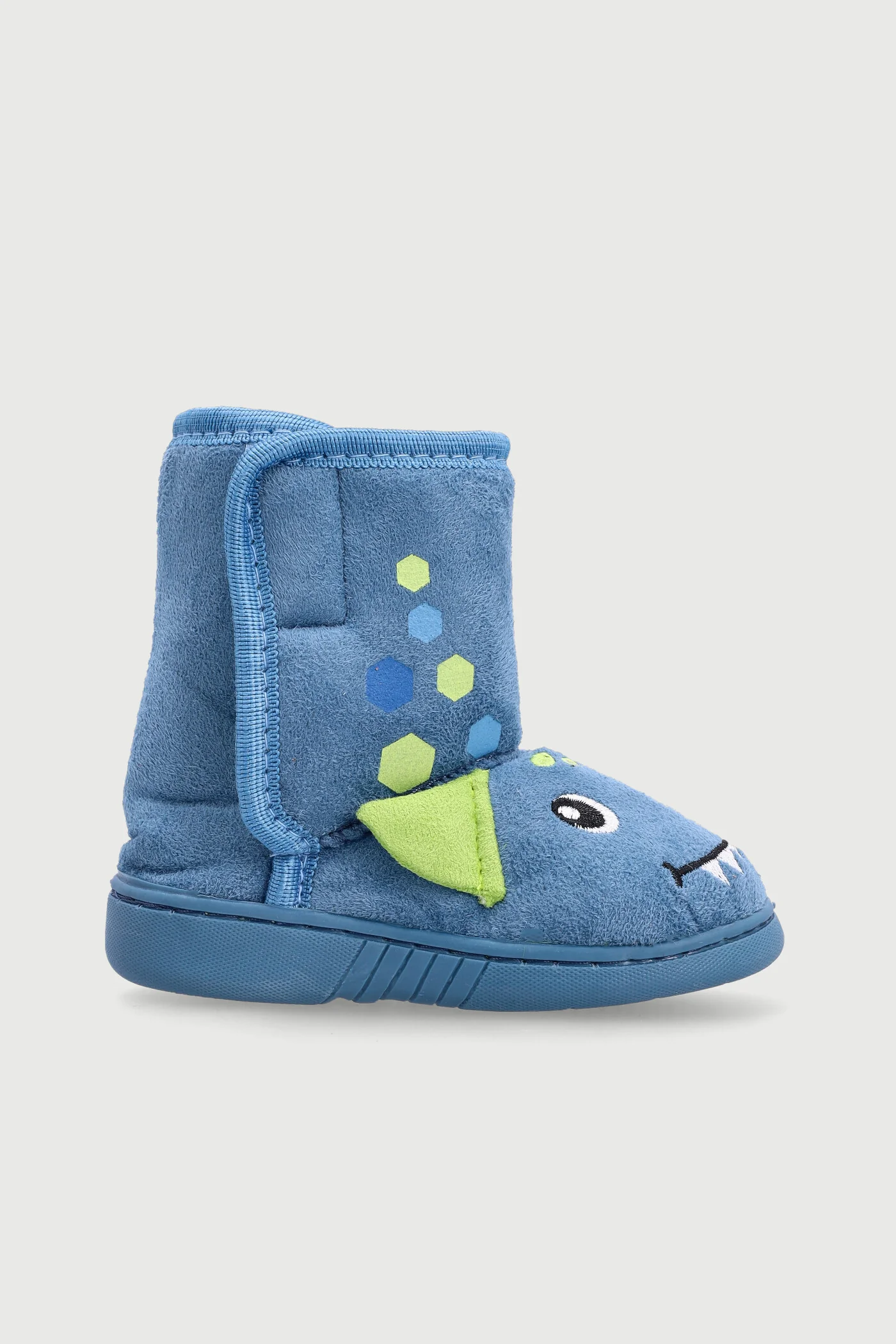 Pre-Boys Dino Slipper Boot - Blue - Image 4