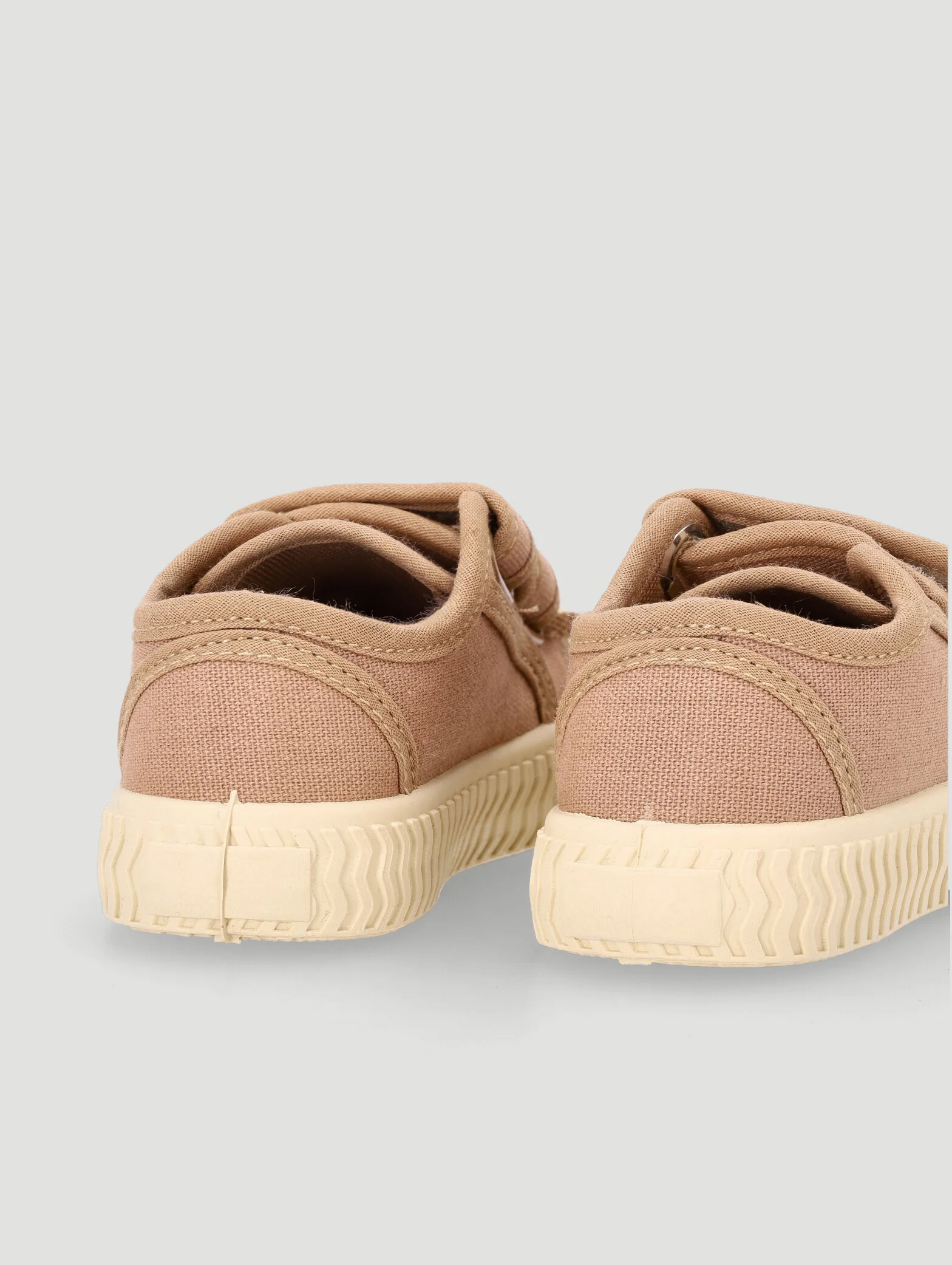 Pre-Boys Double Velcro Sneaker - Taupe - Image 6