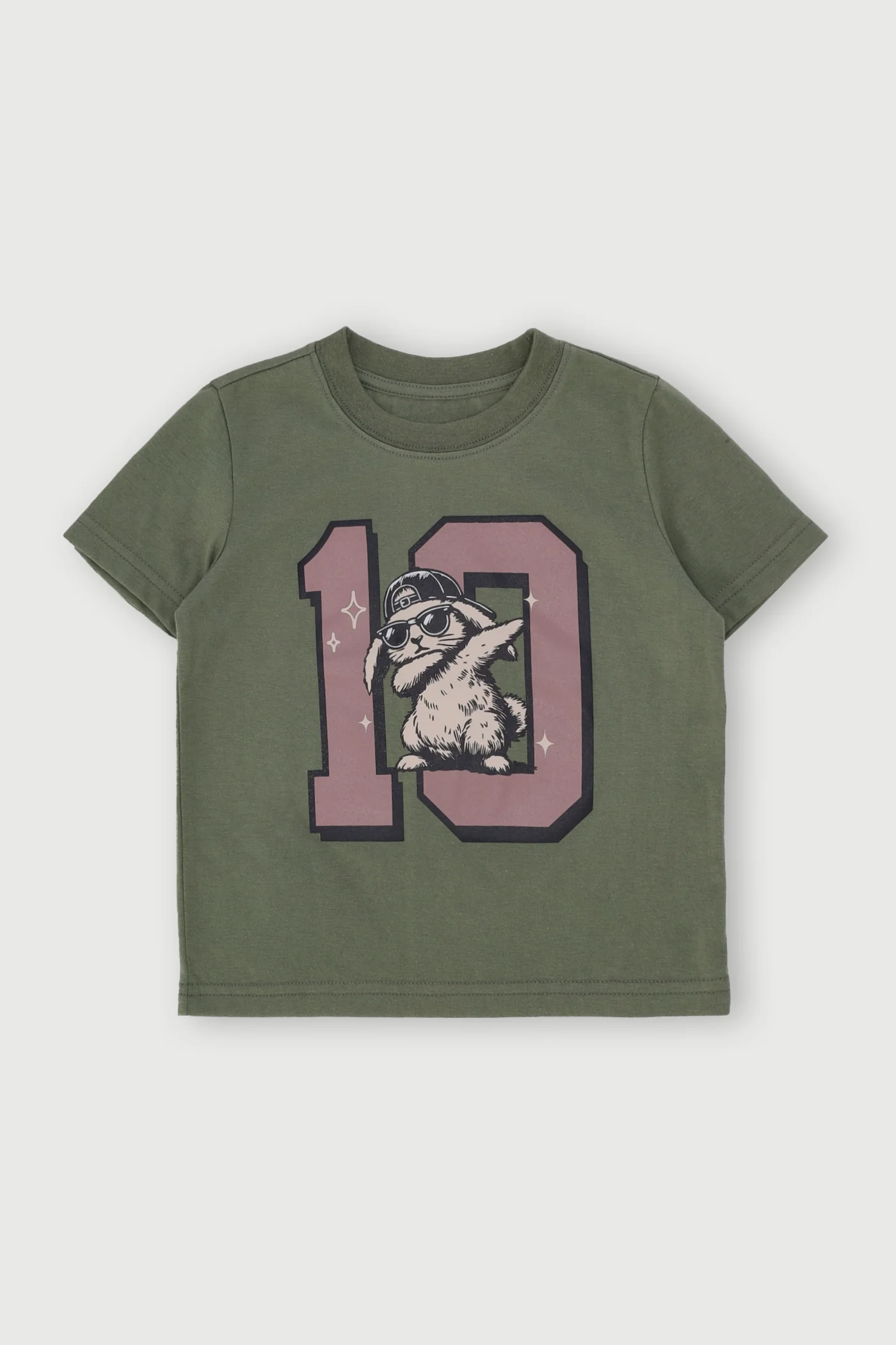 Pre-Boys Easter Bunny Tee - Olive - Image 2