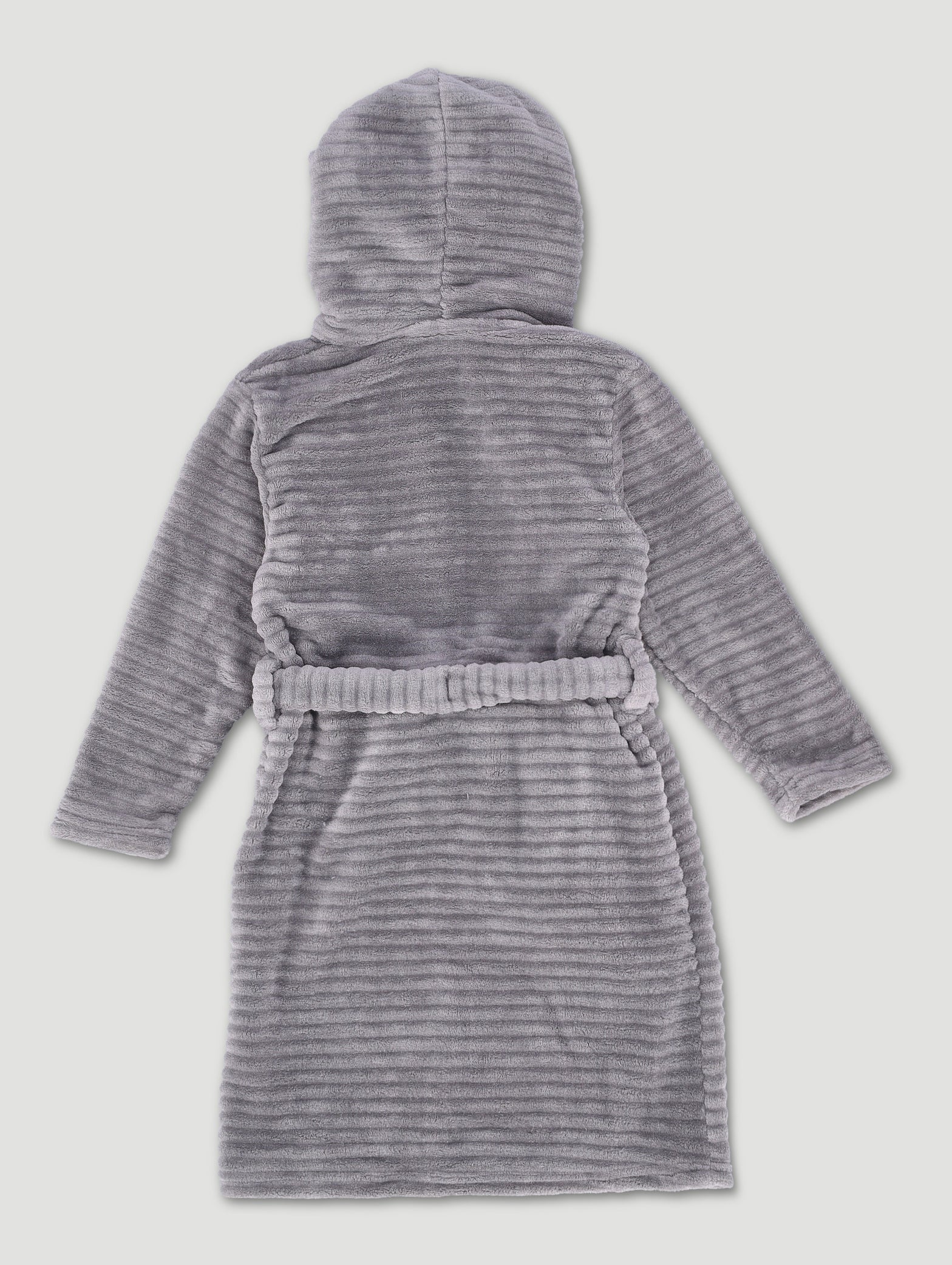 Pre-Boys Embossed Sherpa Lined Gown - Grey - Image 2