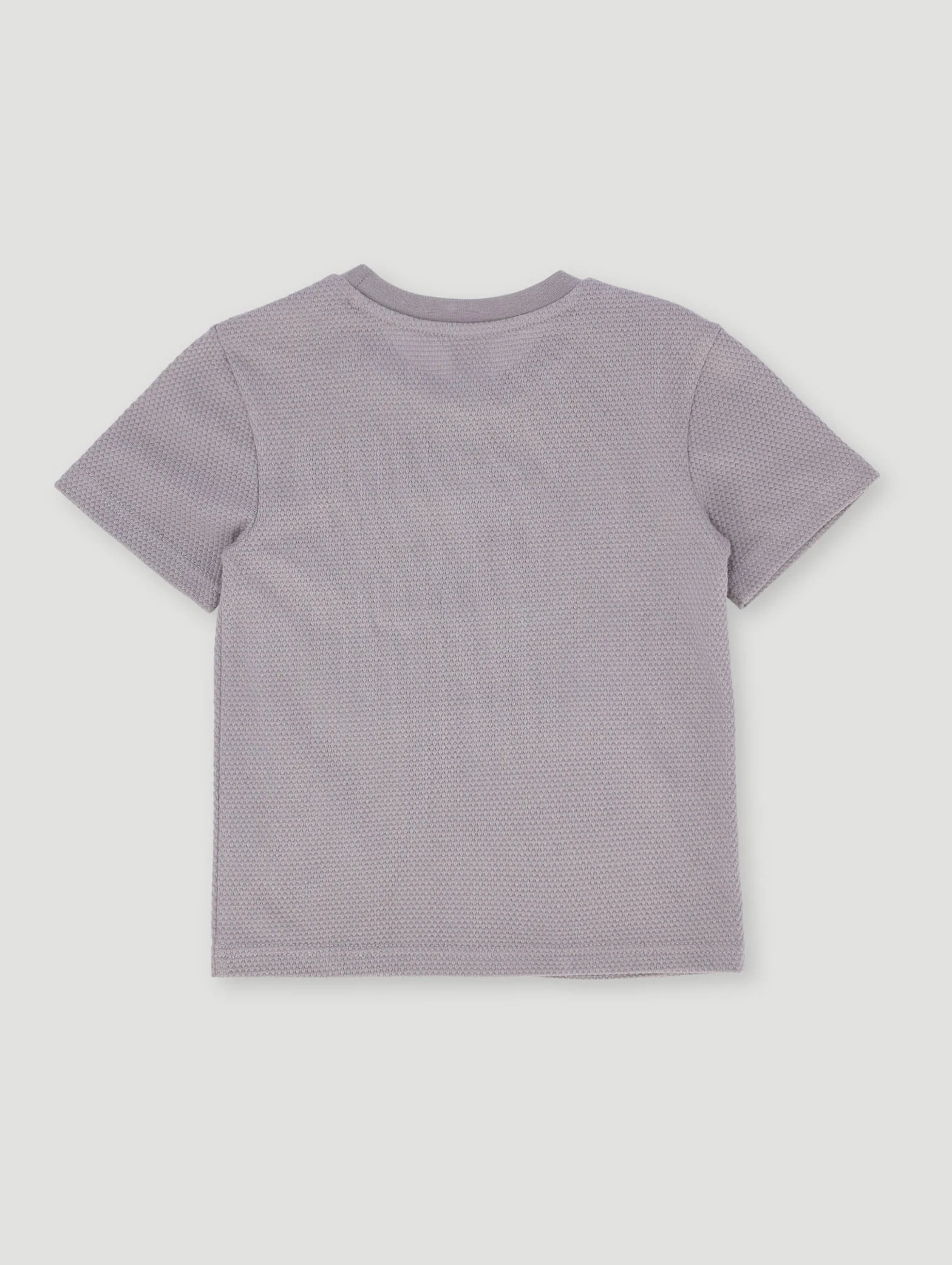 Pre-Boys Embossed Waffle Tee - Grey - Image 2