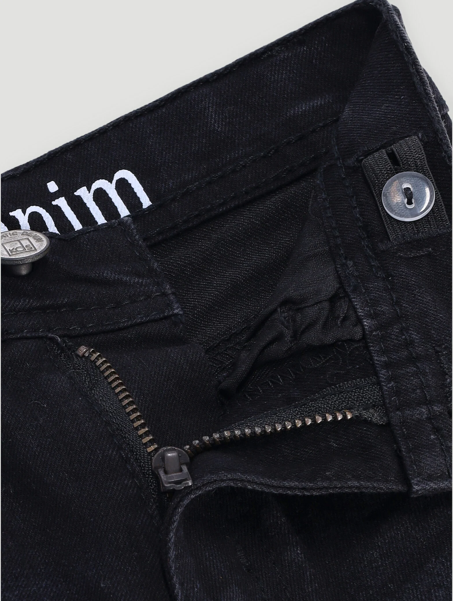 Pre- Boys Fashion Badge Denim - Black - Image 2