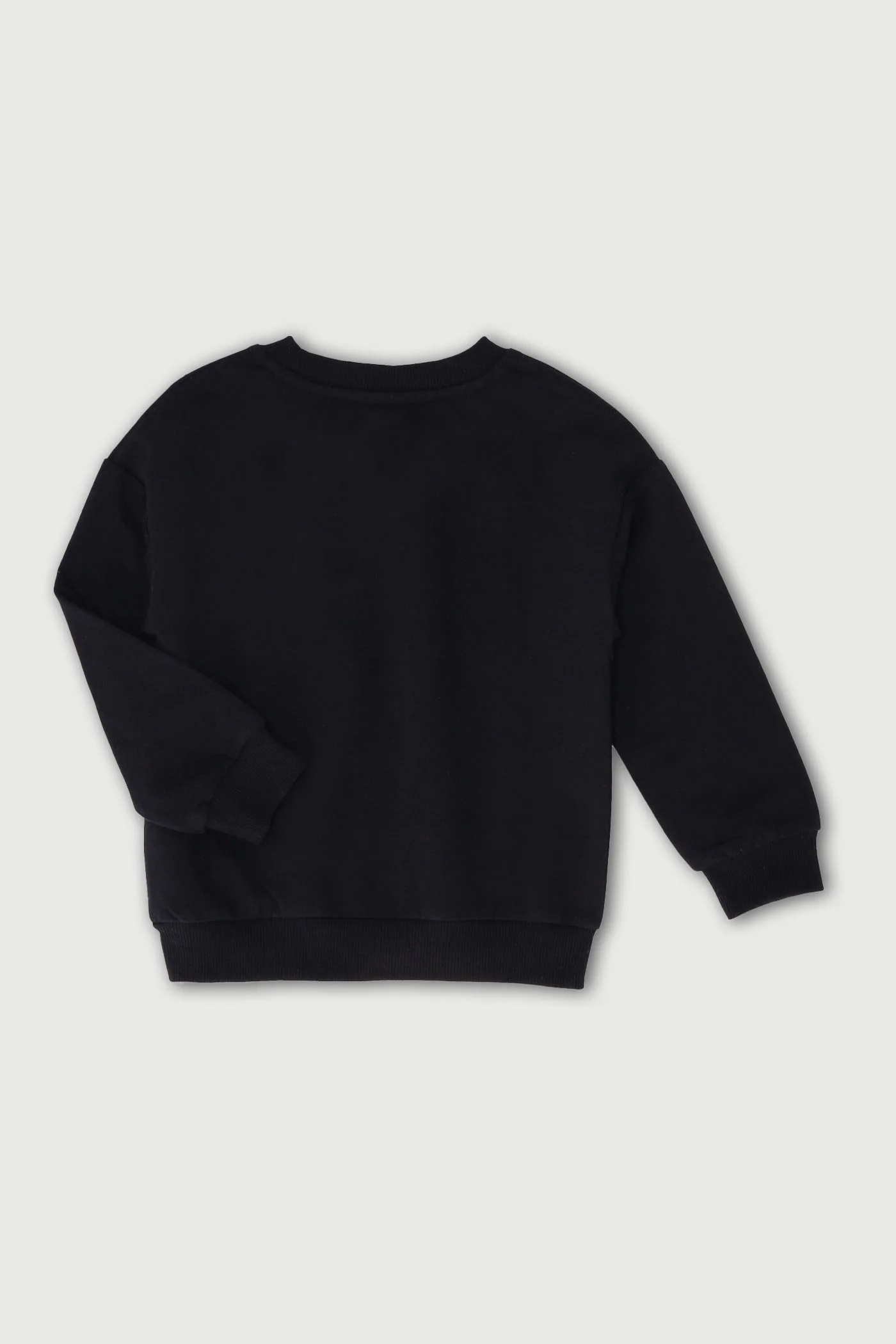 Pre-Boys Fleece Crew Top - Black - Image 2