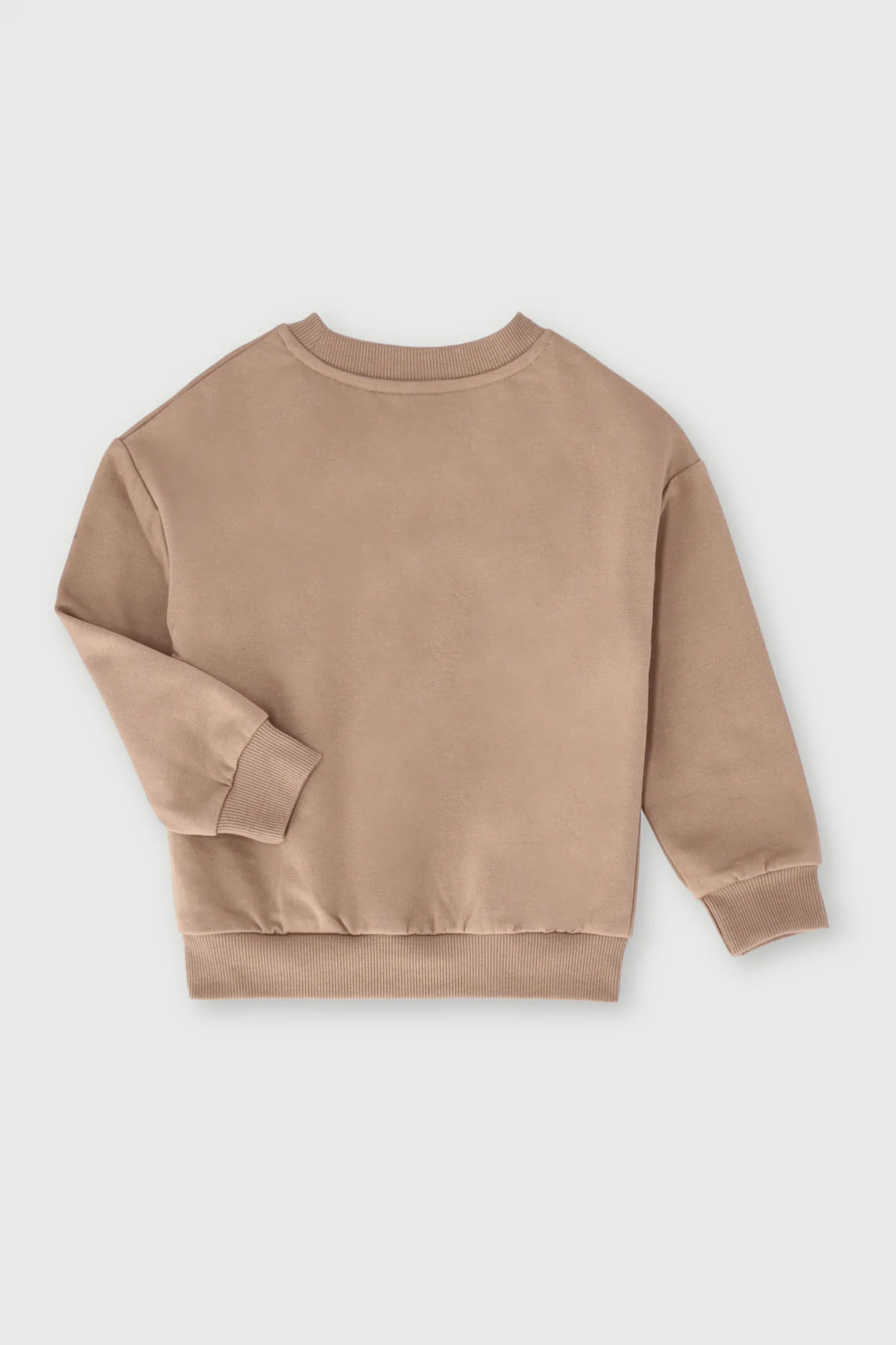 Pre-Boys Fleece Crew Top - Tan - Image 2