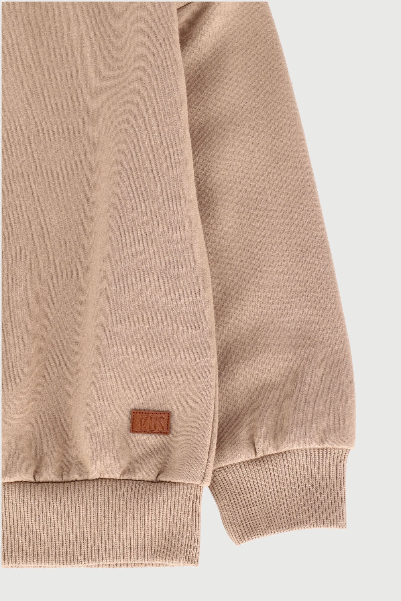Pre-Boys Fleece Crew Top - Tan - Image 3