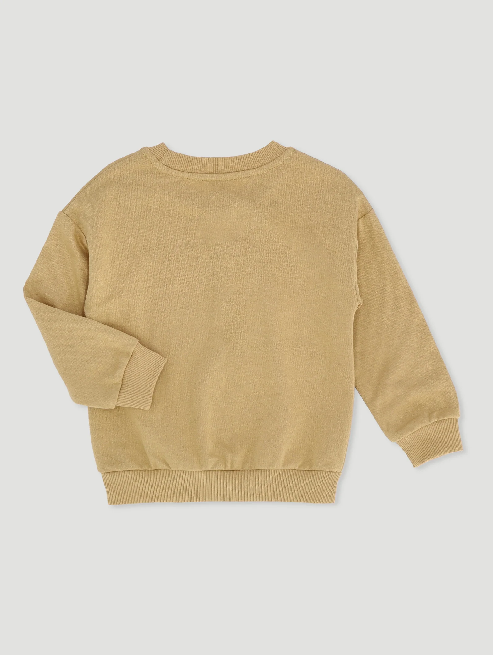 Pre-Boys Fleece Crew Top - Tan - Image 2
