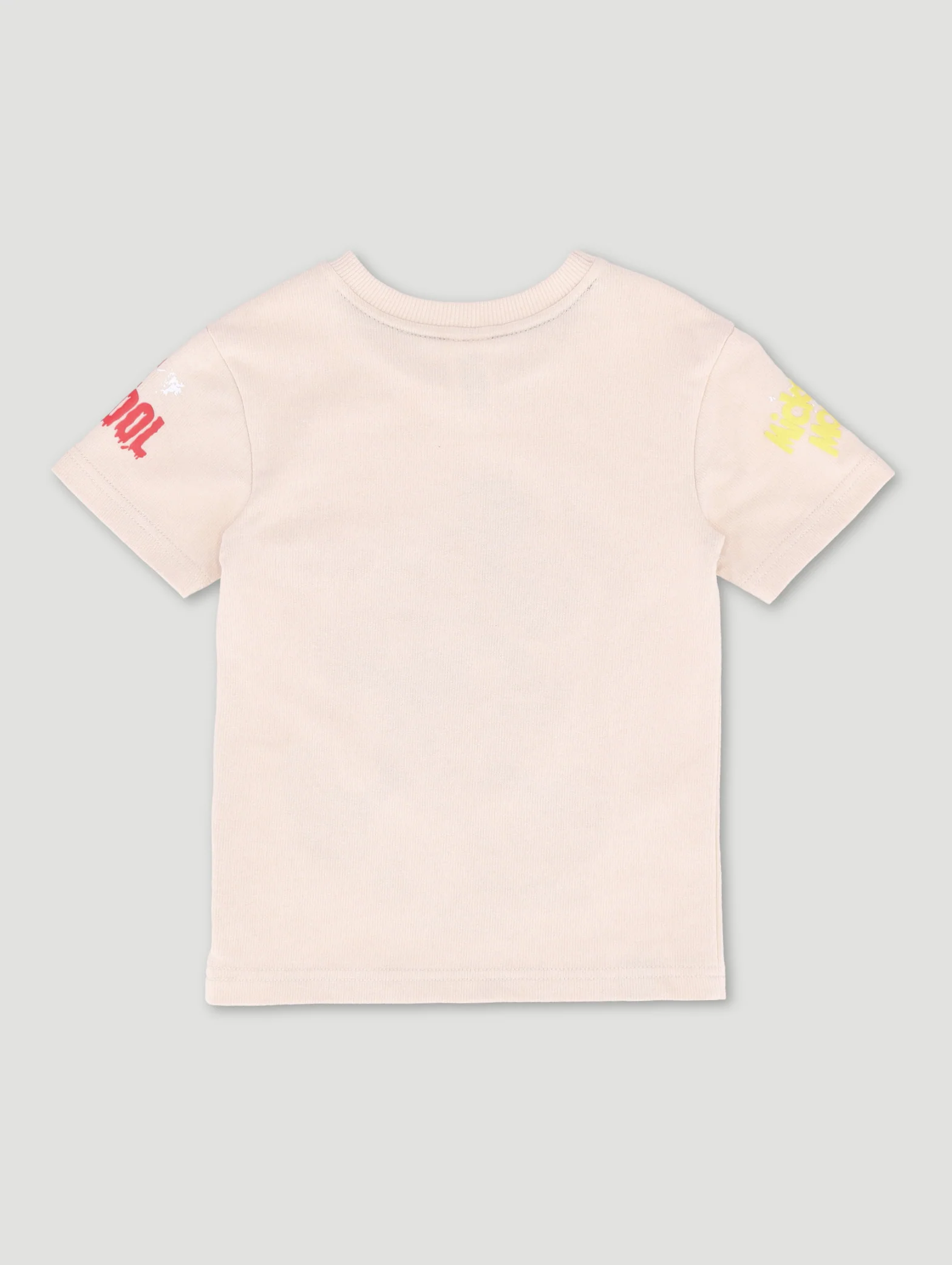 Pre-Boys Fleece Mickey Graffiti Top - Stone - Image 2