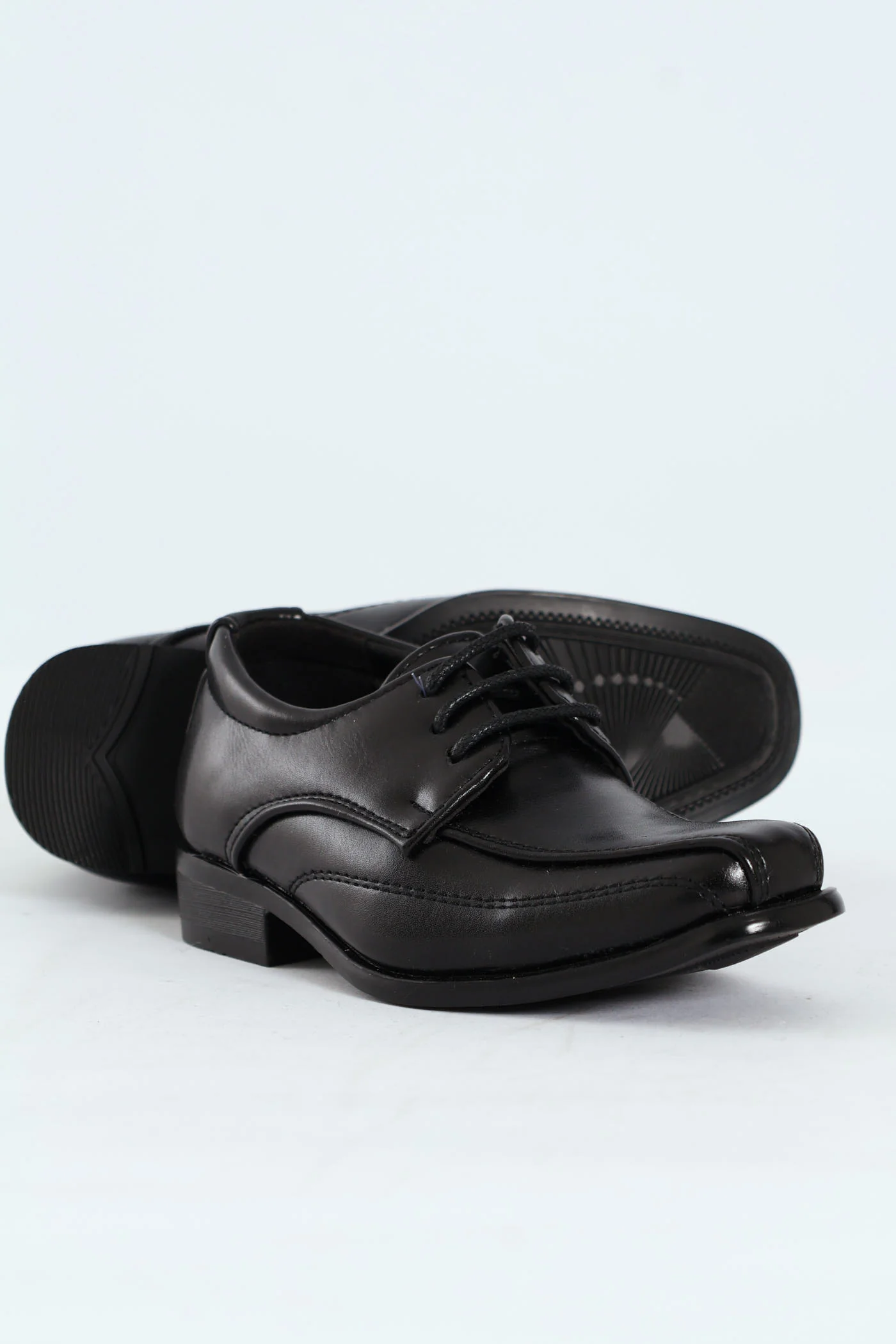 Pre-Boys Formal Lace Up Smart Shoe - Black - Image 2