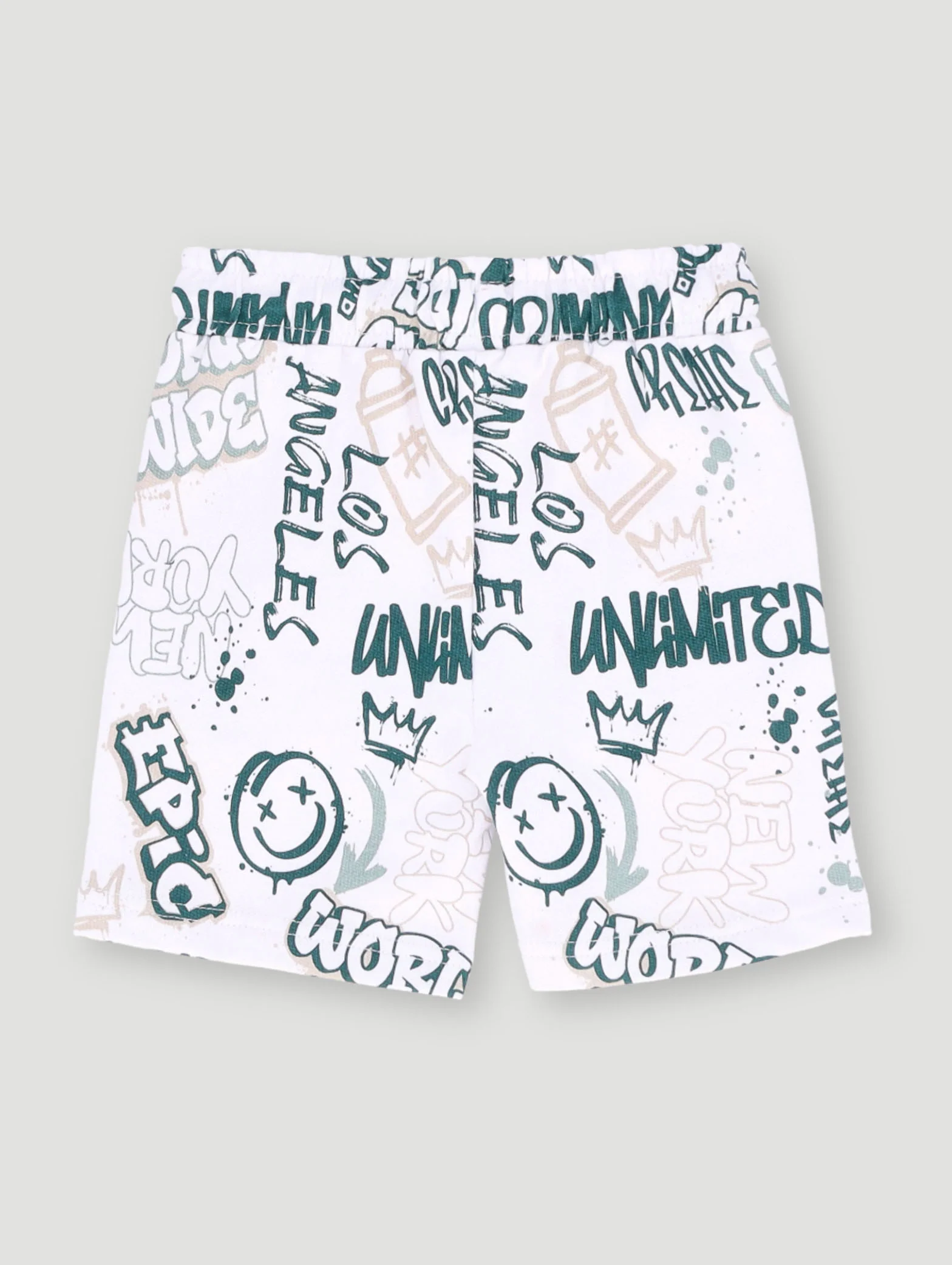 Pre-Boys Graffiti Fleece Shorts - Multi - Image 3