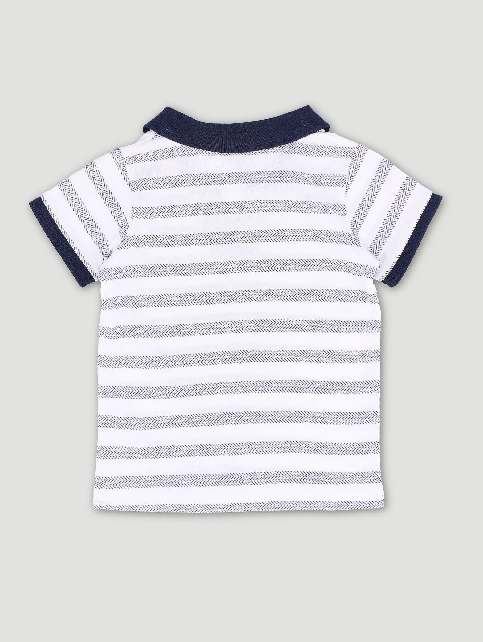 Pre-Boys Jonny Golfer - White/Navy - Image 2