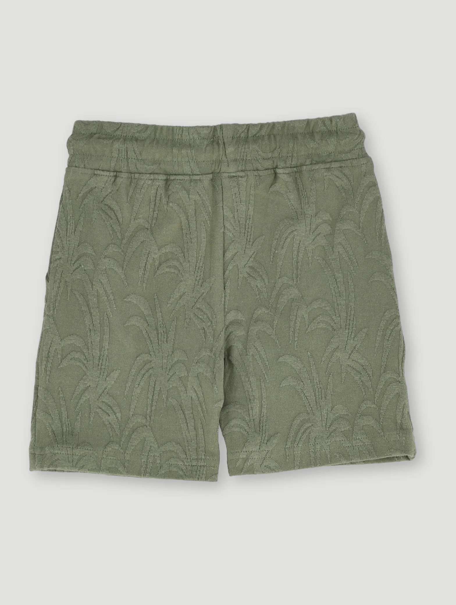 Pre-Boys Knit Texture Short - Olive - Image 2